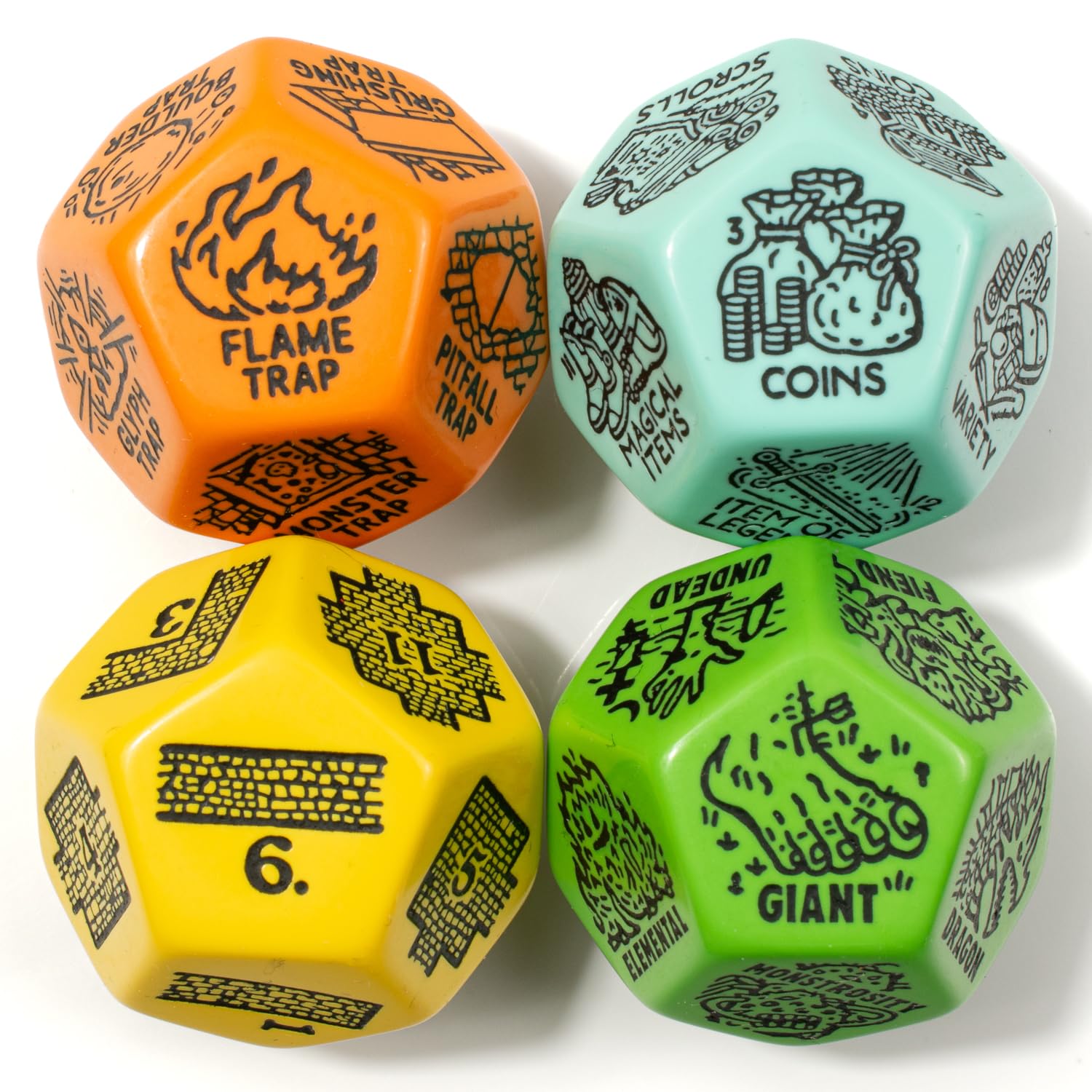 Dice ＆ Craft Cup クラップスセット ダイスゲー厶です Generator/Randomization Dungeon Dice Set (4) Jumbo D12 Dice