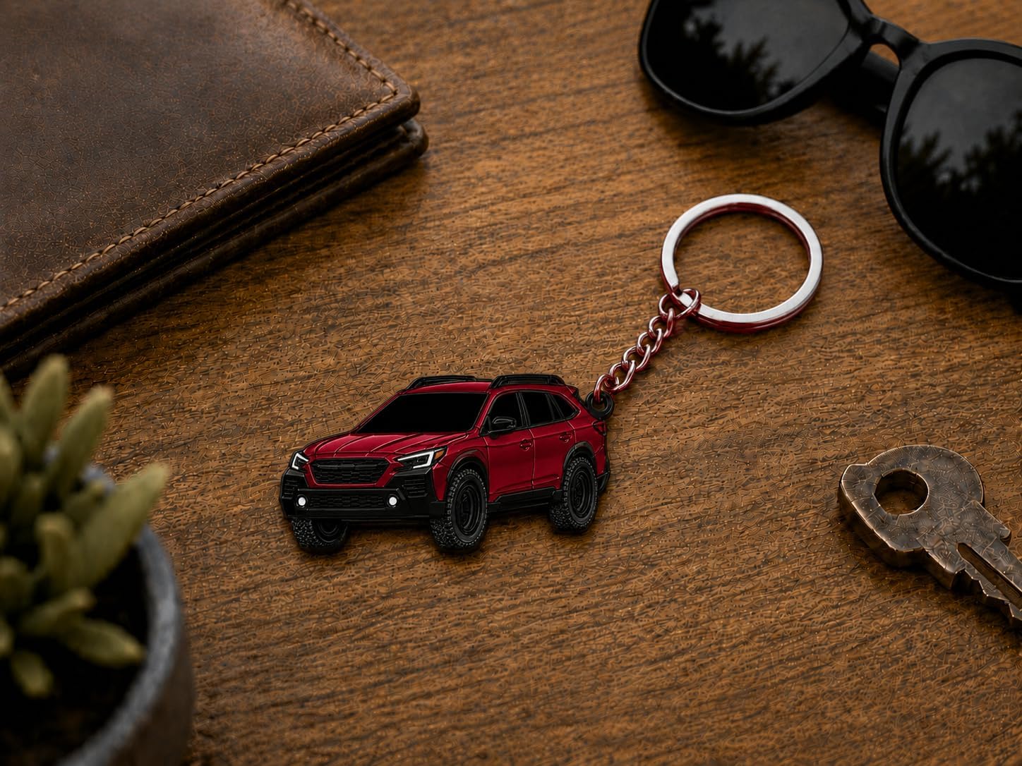 Metal Keychain Compatible with subaru Outback Crosstrek Forester Ascent Accessories SUV Car Key chain fob image 2