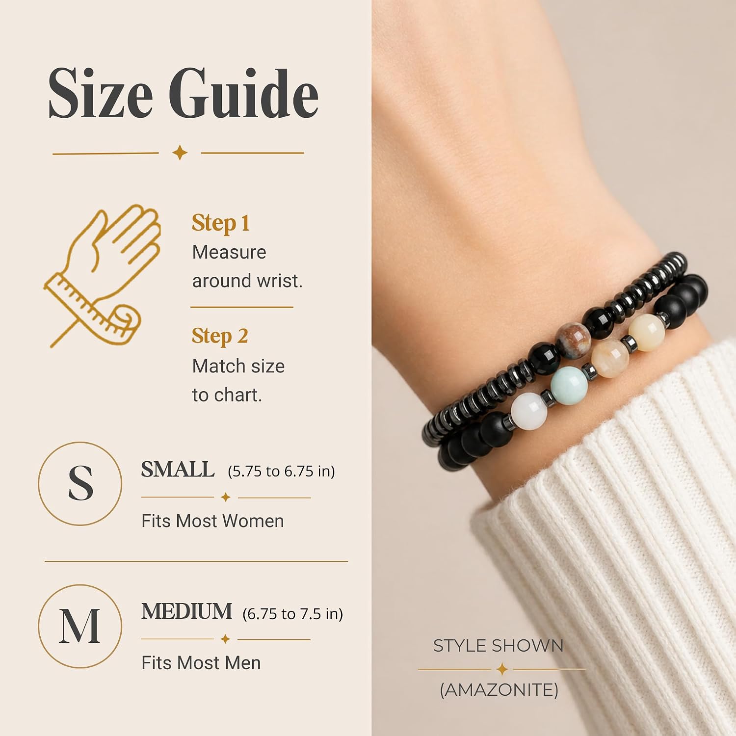 Magnetic Hematite Bracelet for Women, Black Bracelets for Women for Slimming Energy Balance, Healing Bracelets for Women with Natural Stones
