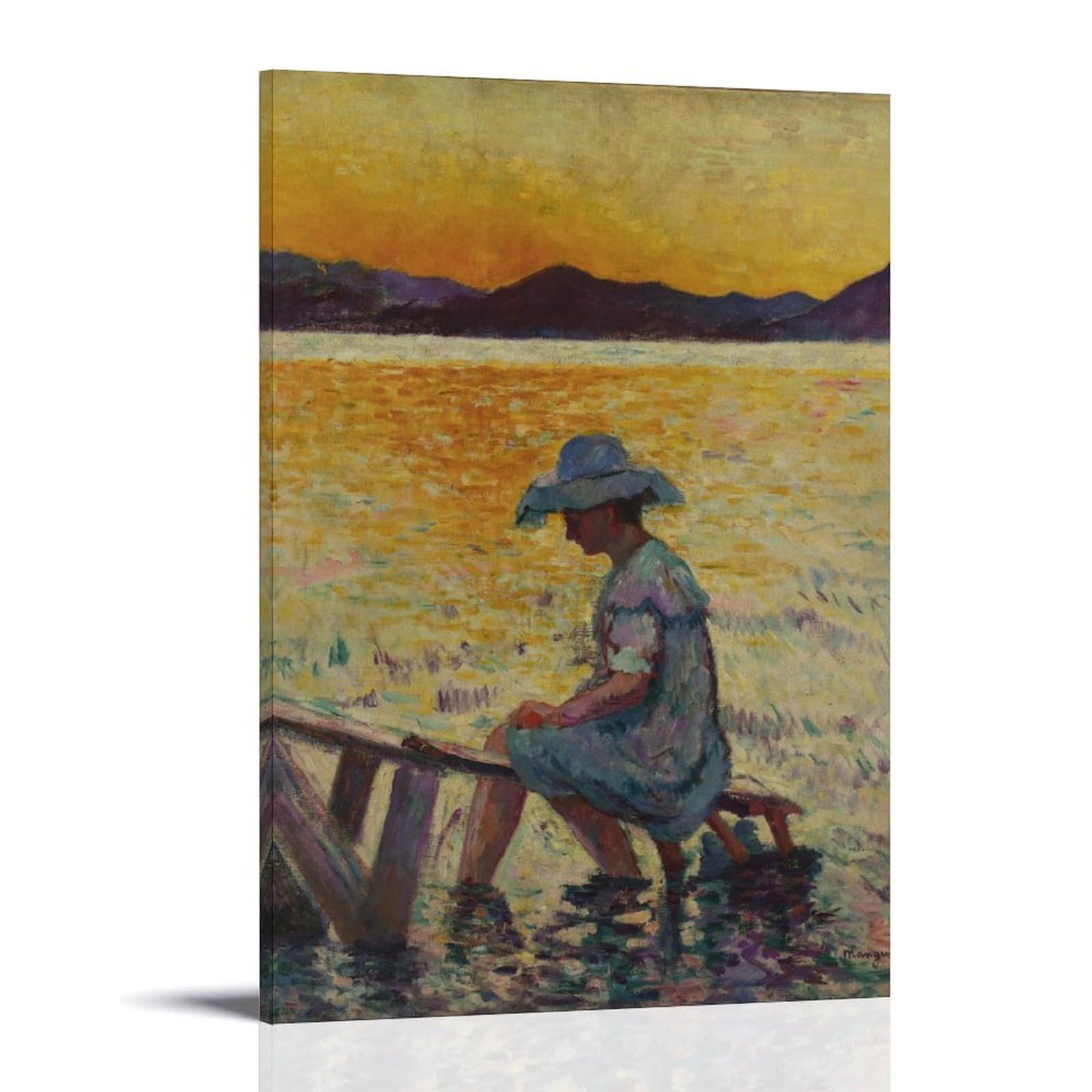 generisch Saint-Tropez, Sunset by Henri ManguinModernas Impresiones en lienzo, Cuadros Decorativos Para Habitación de Niños o Niñas, Cuadros de Pared Para Sala De Estar Y Pinturas Con Motivos