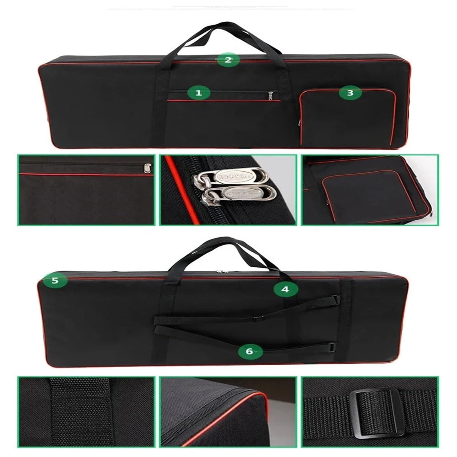 Bolsa para Teclado De Piano Bolsa de Nailon Impermeable for Mochila con 61 teclados, Funda for Piano Electrónico, Bolsa for órganos electrónicos para Piano(Blue)