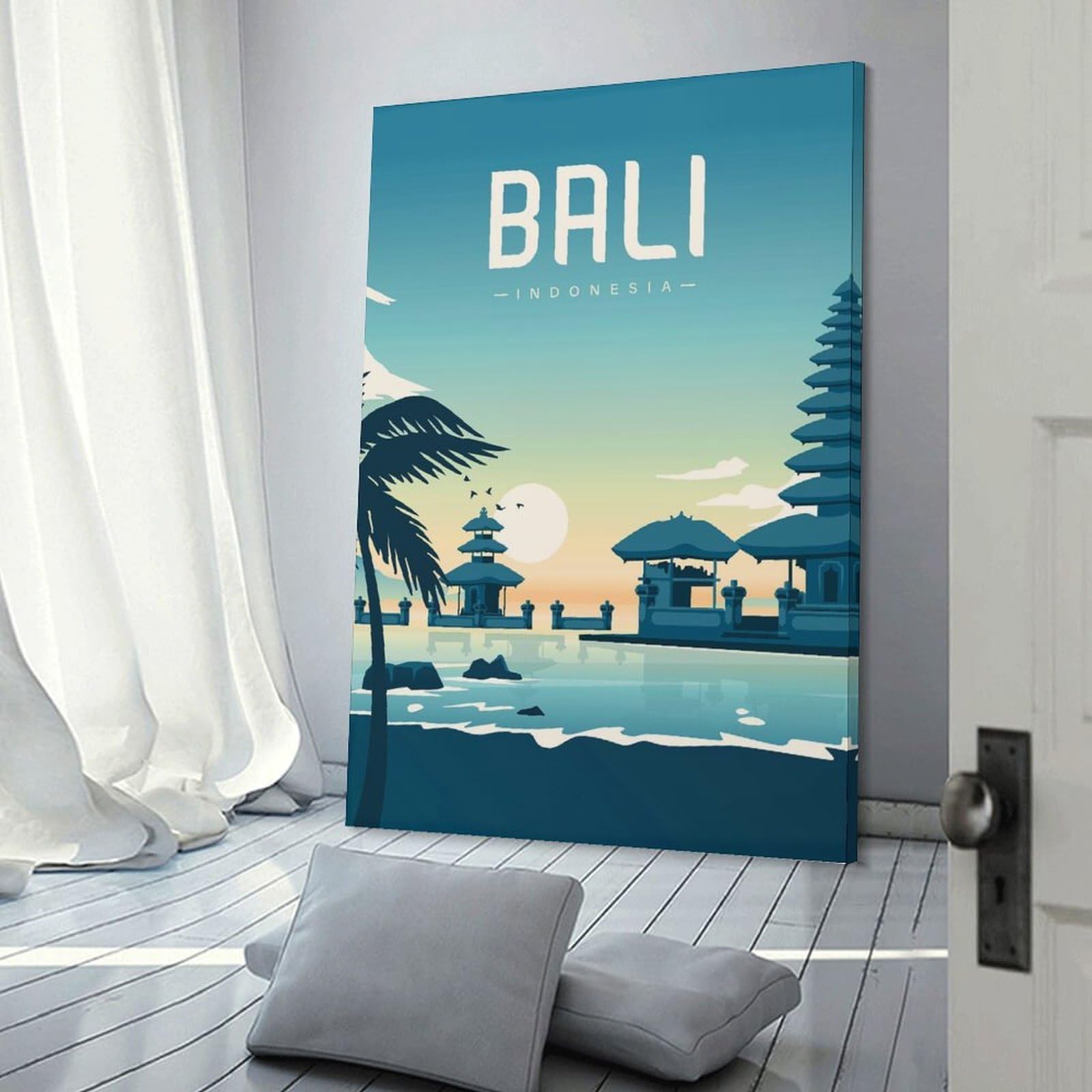 Junmoney Bali, Indonesia Travel (3) Decorative Canvas Print, 20x30inch(50x75cm), for Hallway, Entryway Or Landing, Home Artwork for First Impressions