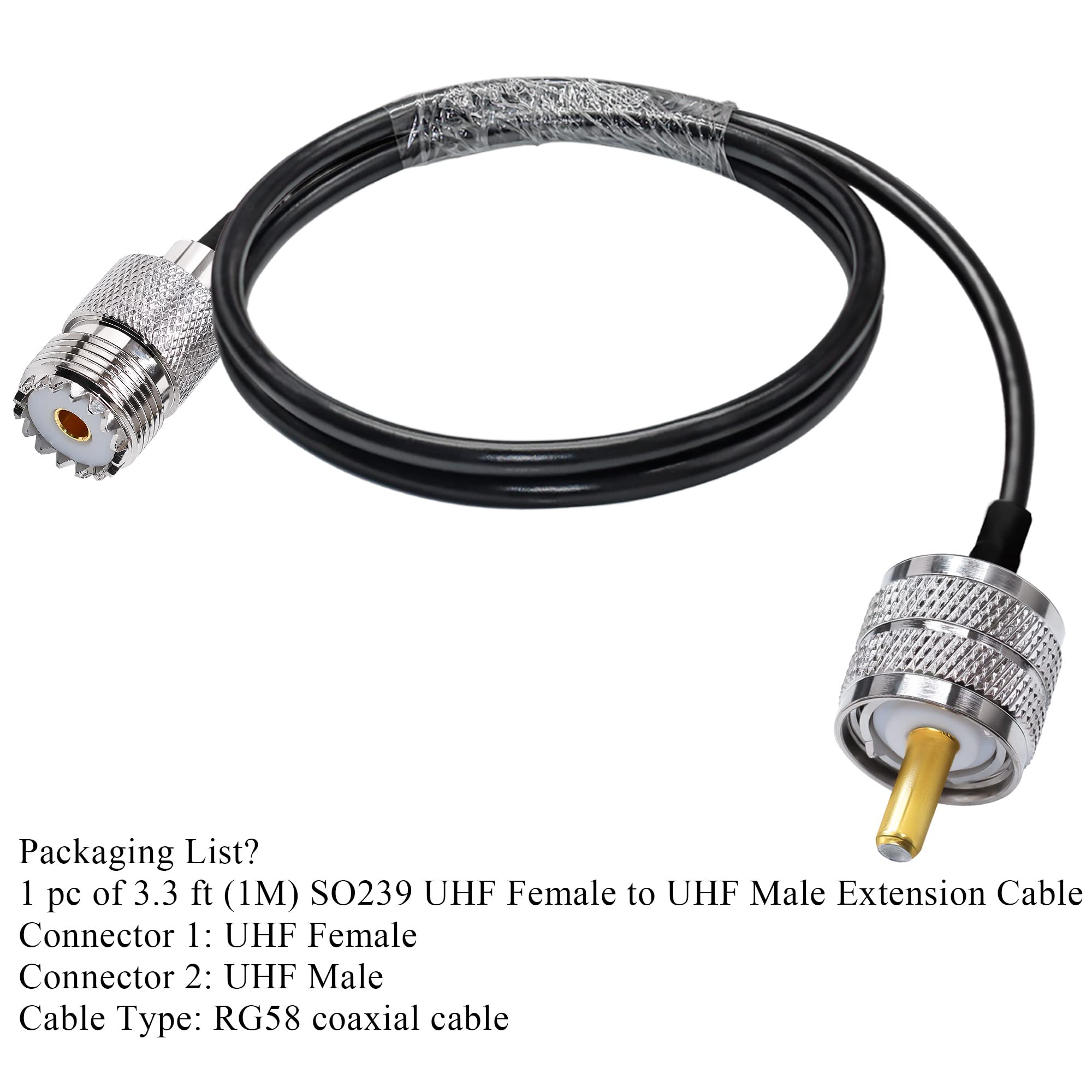 Da maschio SMA a UHF PL-259 maschio RG316 coassiale RF cavo coassiale 1 Da maschio SMA a UHF PL-259 maschio RG316 coassiale RF cavo coassiale 1