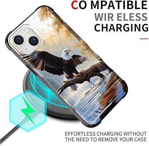 Miniatura 5 de Funda para iPhone 15 Plus, doble capa, protección contra caídas de grado militar de 10 pies, antideslizante, resistente a prueba de golpes, para