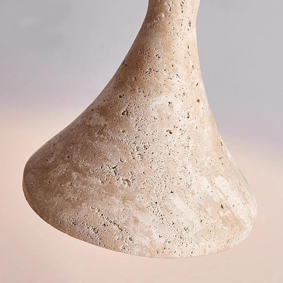 Lampada a Sospensione nordica in travertino Naturale, Stile Vintage Rustico, Lunga e lineare, Ideale per Isola Cucina, lampadario Rustico in Legno Stile Moderno di metà secolo per