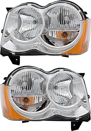 Miniatura 1 de Para Jeep Grand Cherokee faro lámpara 2008 2009 2010 halógeno conductor lado izquierdo