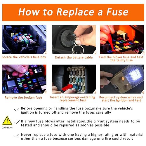 Miniatura 6 de 30 fusibles estándar de 35 A para coche, barco, camión, SUV, fusibles de repuesto automotriz