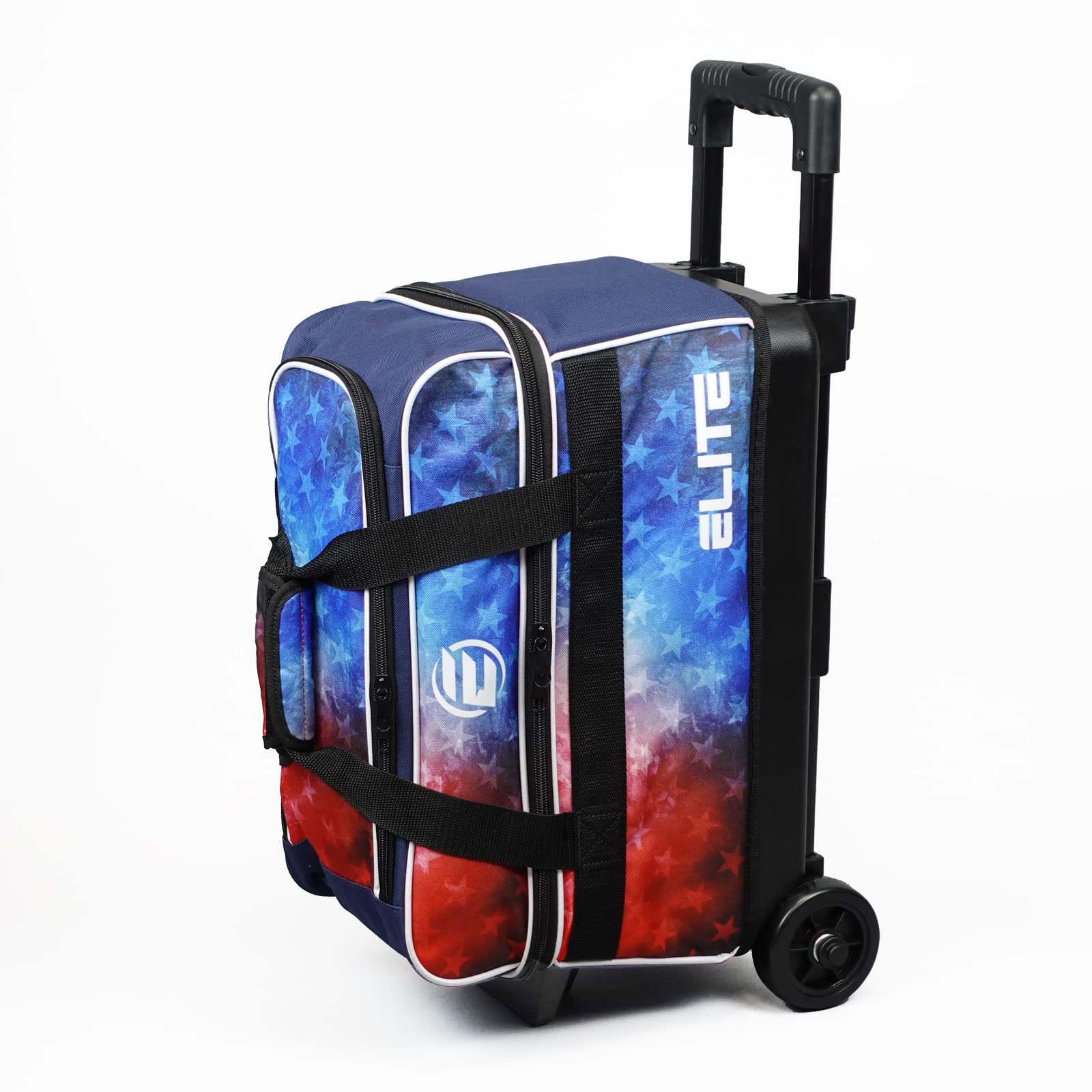 ELITE Basic Bowling Bag Double (2) Ball Roller with Rolling Wheels