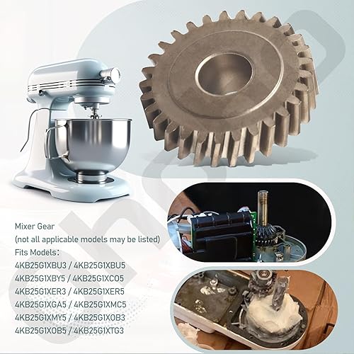 Miniatura 7 de Ohoho 9706529 W11086780 9709231 WP9709231 WP9709231 - Compatible con piezas de repuesto WhirlpoolKitchenaid 5QT y 6QT - con anillo de presión, grasa