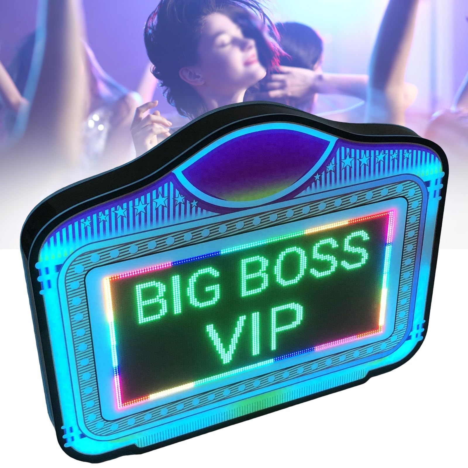 Mensaje En Cartelera Con Letras En Color Que Se Desplaza Con Cambio De Color, Presentador De Botella Con Letras Led Con Control De Aplicaciones, Para Discotecas, Fiestas Y Bares