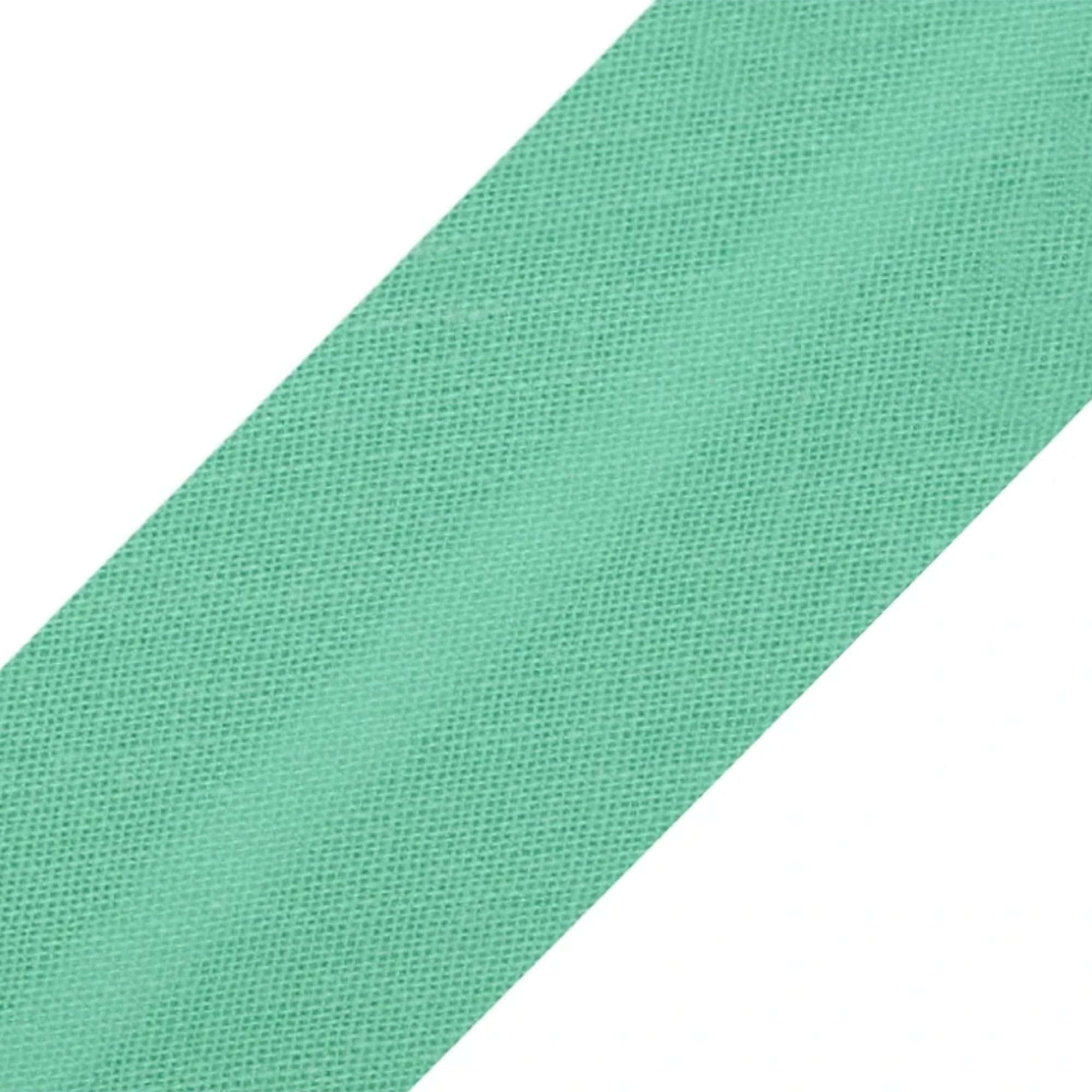 Biais simple de couture en coton premium coloris menthe pour finitions haut de gamme