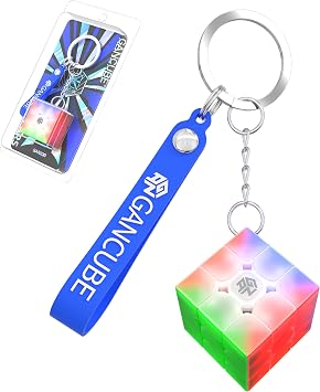 CuberShop GAN 330 Mini Keychain Speed Cube 10th Anniversary Special Version, GAN Cube 3X3 Tiny Collectibles Key Rings Cute Cube Pocket Size GAN330 Keychaincube 10 Anniv