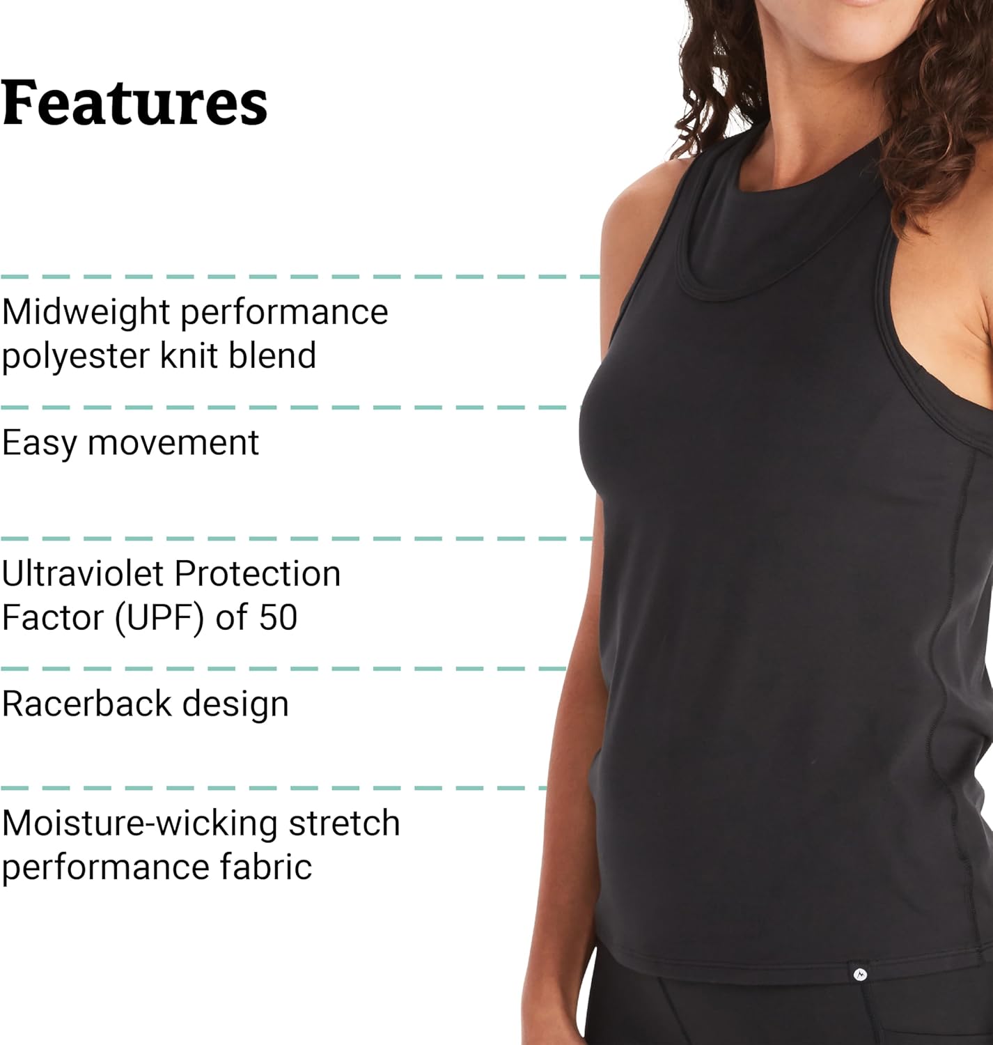 MARMOT Womens Women's Leda Racer Tank - Image 5