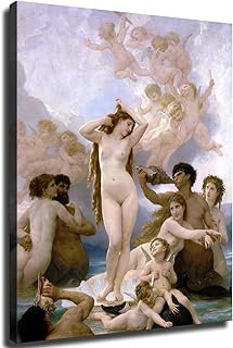 Birth of Venus By Adolphe William Bouguereau Poster Wall Art for Living Room Bedroom Wall Art Printin Wall Decor Gifts (8x12inch-No Framed)
