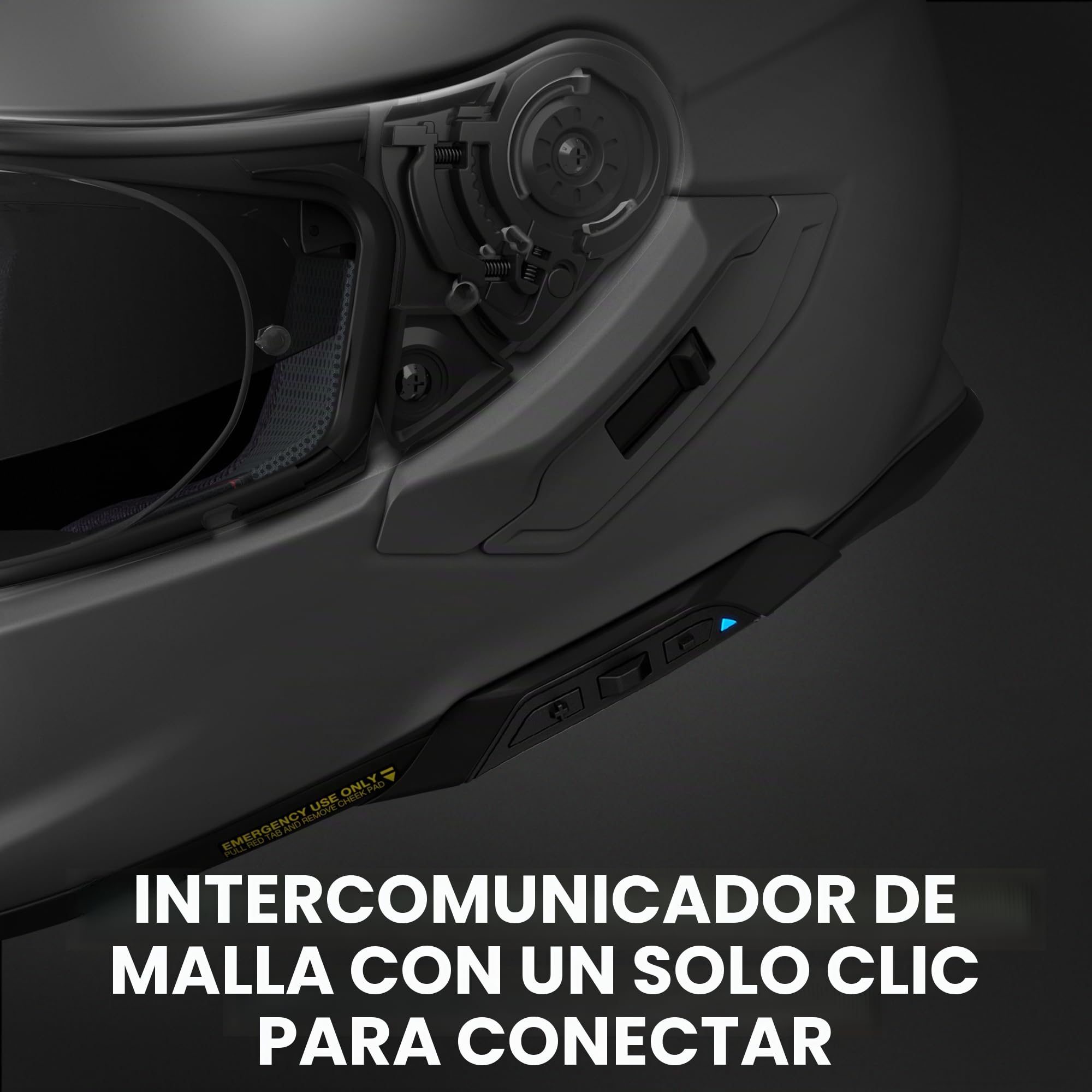 Sena SRL3 Auriculares de comunicación para Cascos SHOEI, Sistema de comunicación por intercomunicador de Malla para Motocicletas