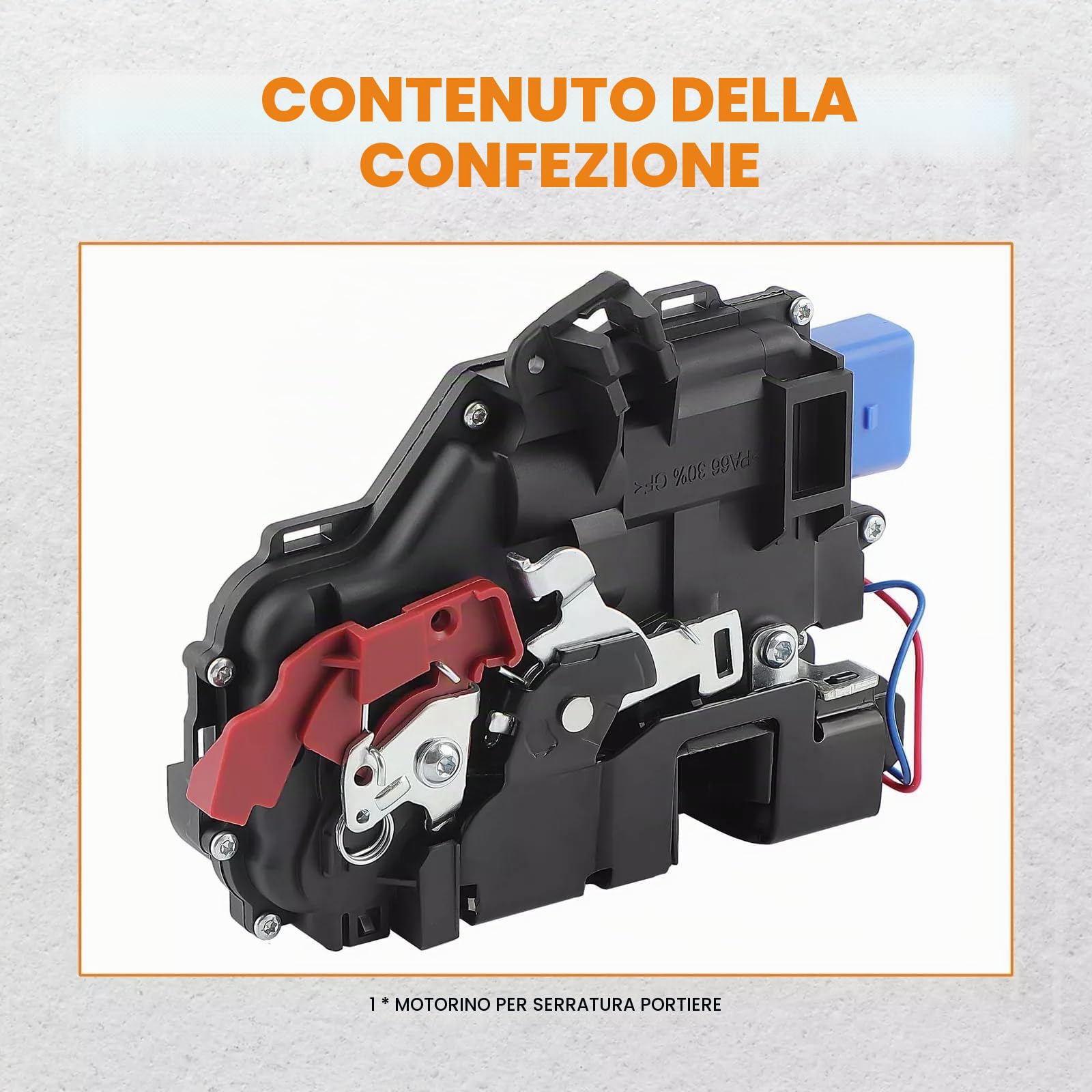 Attuatore serratura portiera anteriore sinistra chiusura centralizzata 9 pin compatibile con Altea 5P1 Toledo III 5P2 Golf V 1K1 sostituzione per 3D1837015AB 3D1837015AD 3D1837015AP