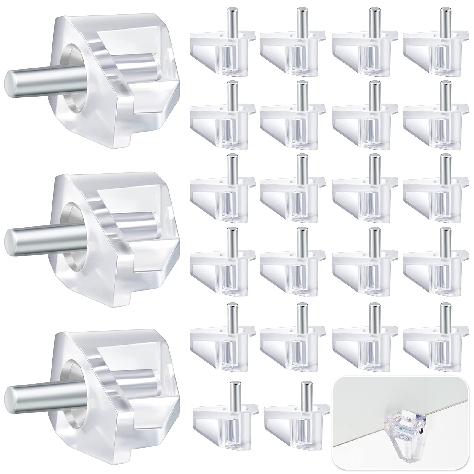 Buy 3 Millimeters or 1/8 Inch Shelf Support Peg Clear Plastic Support Small Shelf Pins