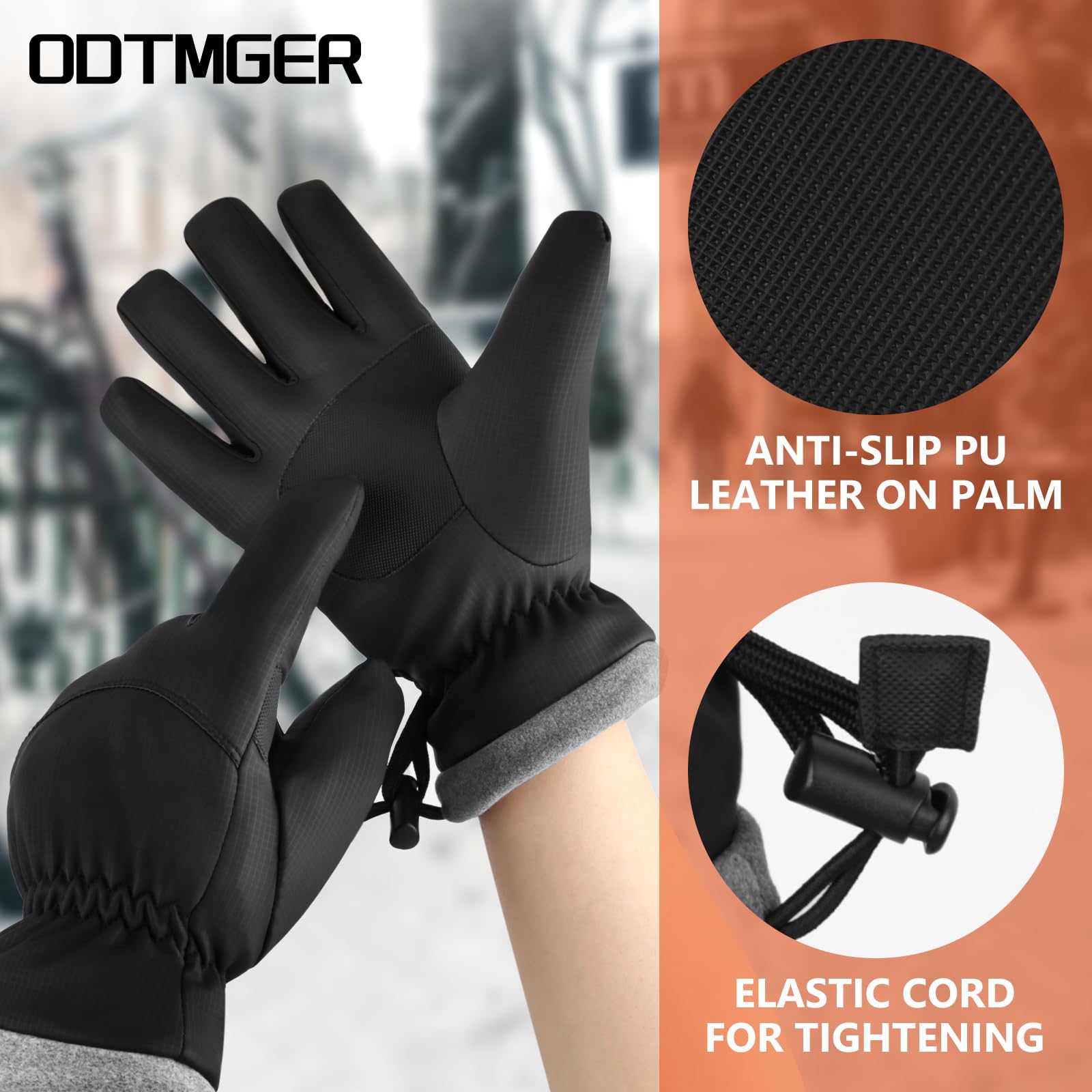 Des gants de ski imperméables d'hiver pour enfants, hommes et femmes - Des gants idéaux pour le froid lors du cyclisme, de la conduite et de la course.