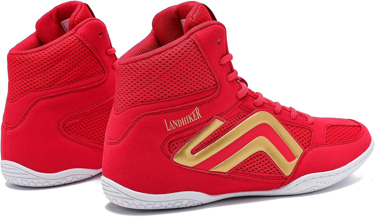Wrestling Shoes Men Boxing Shoes for Men Wrestling Boots High Top Fitness Weightlifting Powerlifting Shoes Lightweight Non-Slip Breathable