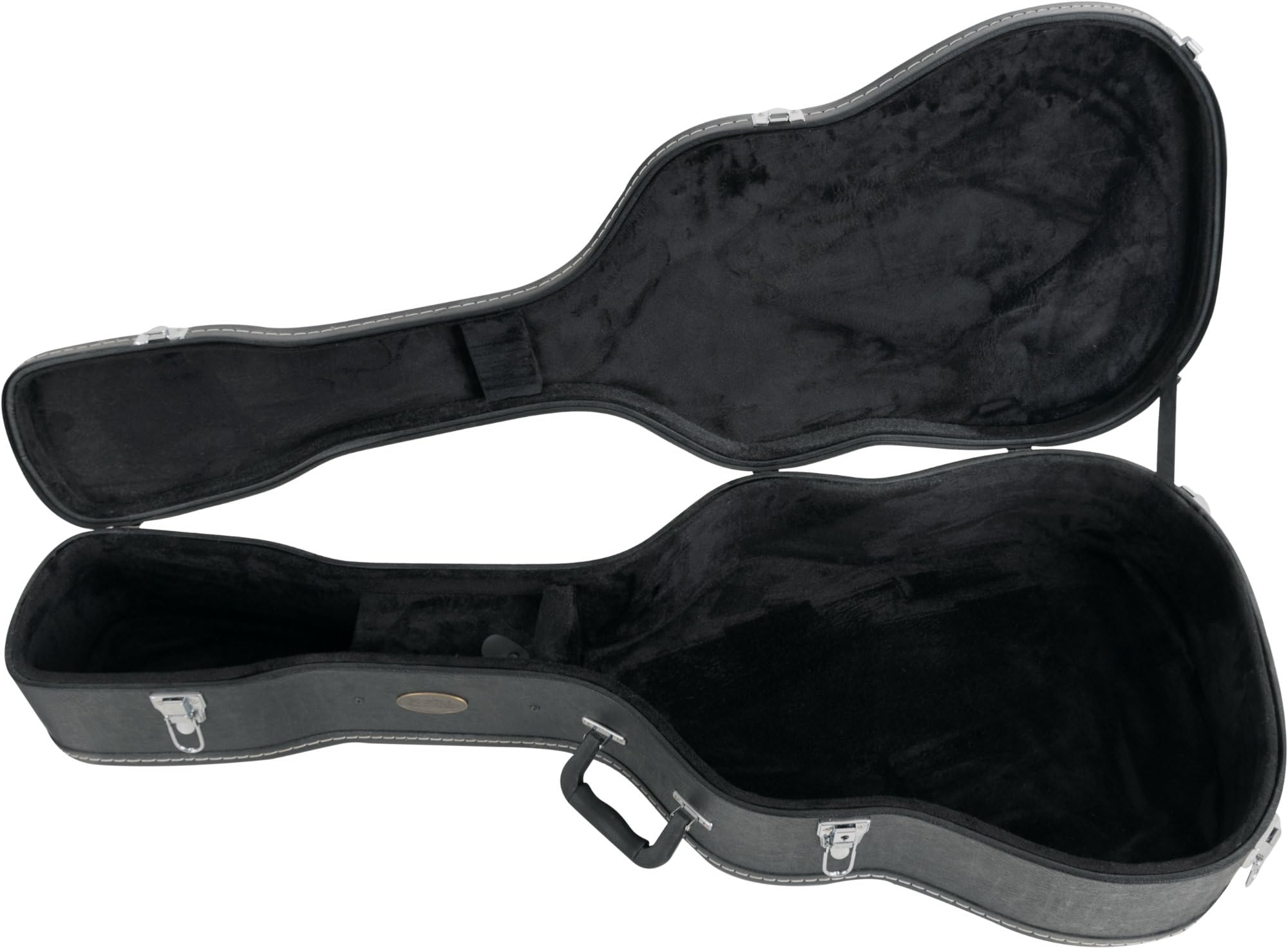 ROCKTILE Custodia 4/4 per Chitarra Western 12 Corde (gigbag imbottito, tasca interna integrata, chiudibile a chiave) Nero