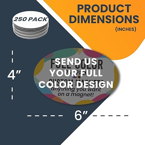 Miniatura 55 de Magnet Me Up Imán redondo personalizable de 30 mil, 6 pulgadas, imán de coche resistente a la intemperie para empresas, equipos deportivos