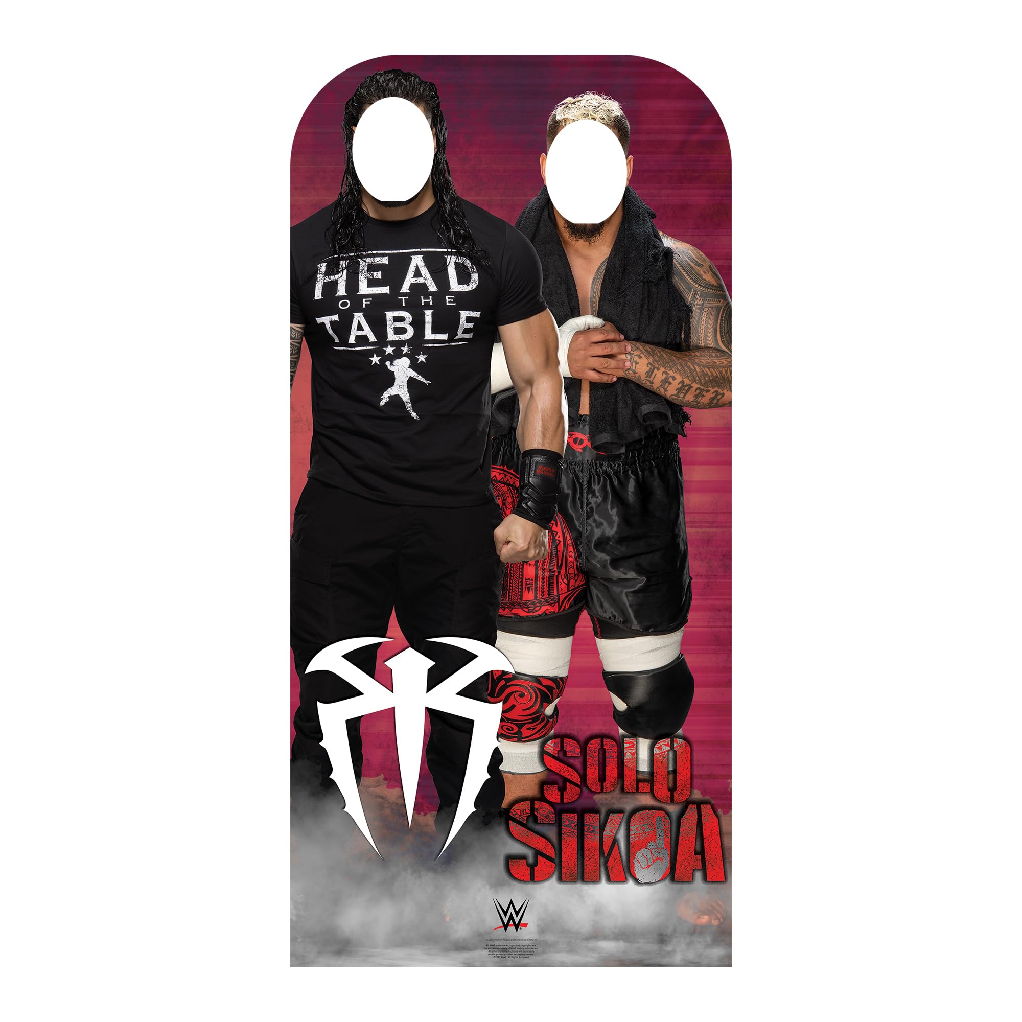 Star Cutouts SC4365 WWE Roman Reigns & Solo Sikoa Stand-In Lifesize Cardboard Cutout – WWE Wrestling Photo Prop, Party Decoration & Fan Display