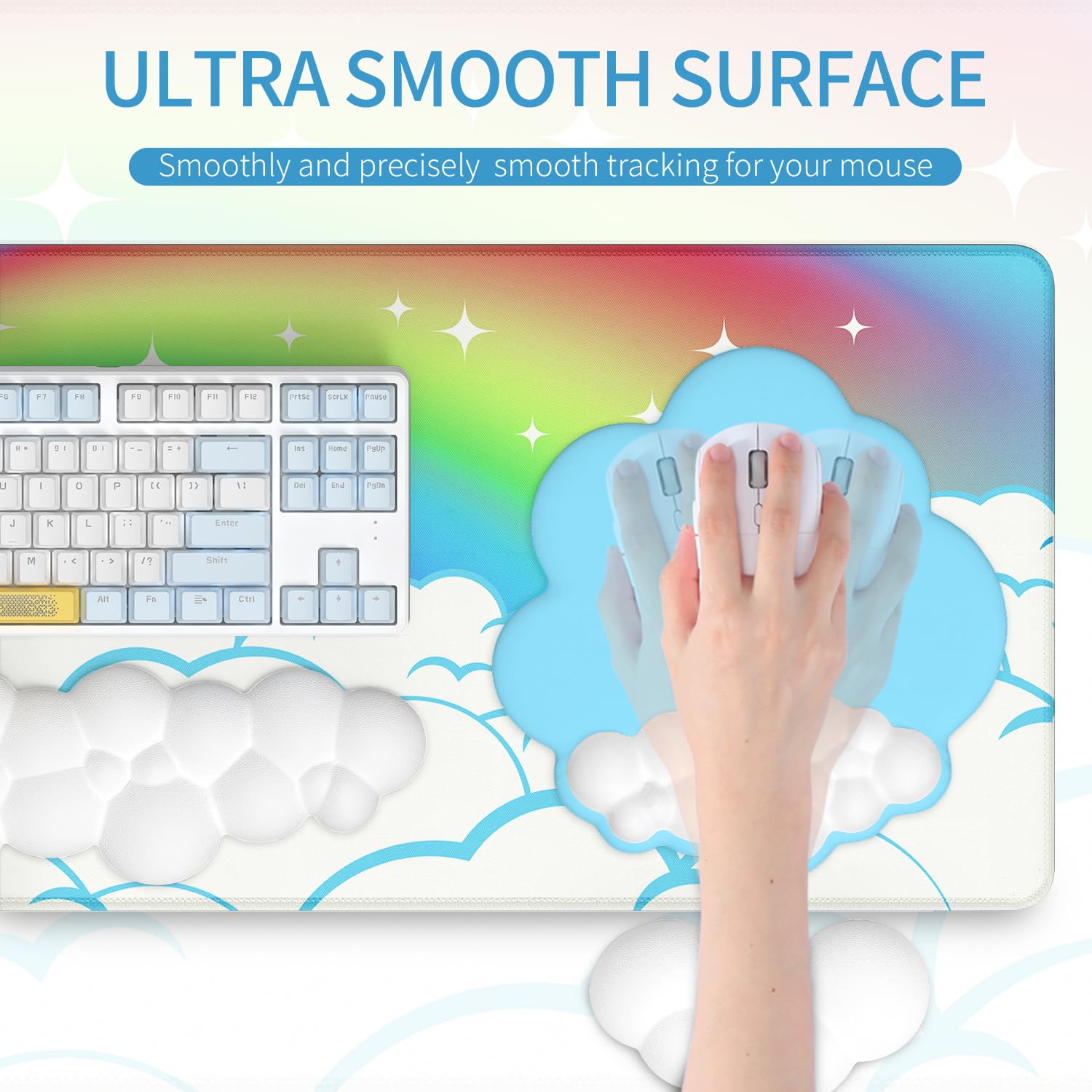 5-in-1 Gaming Mauspad Mit Handgelenkstütze - Ergonomisches Set Für Office & Zocken