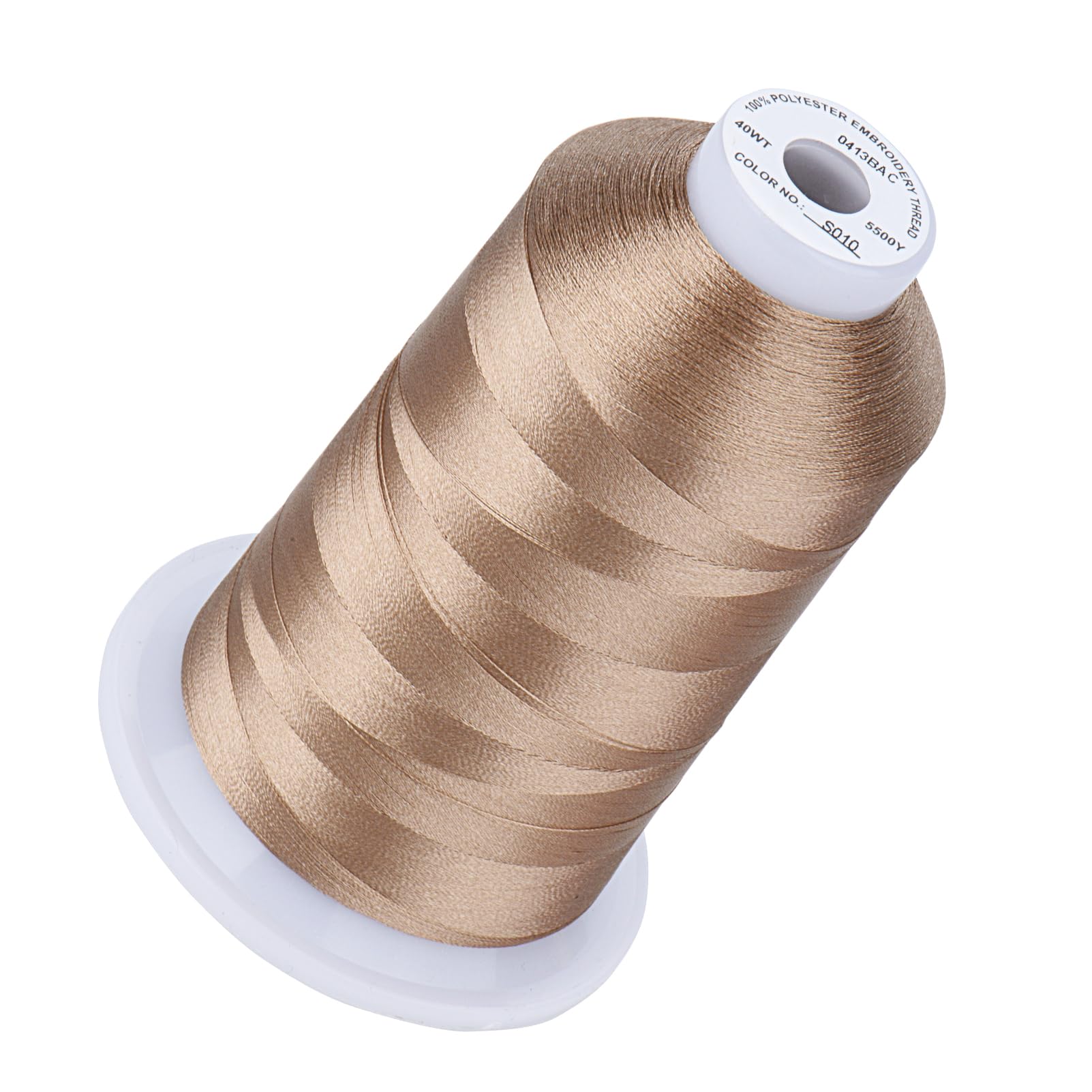 Simthread Embroidery Machine Thread 5000M 40WT Polyester, Soft Beige S010