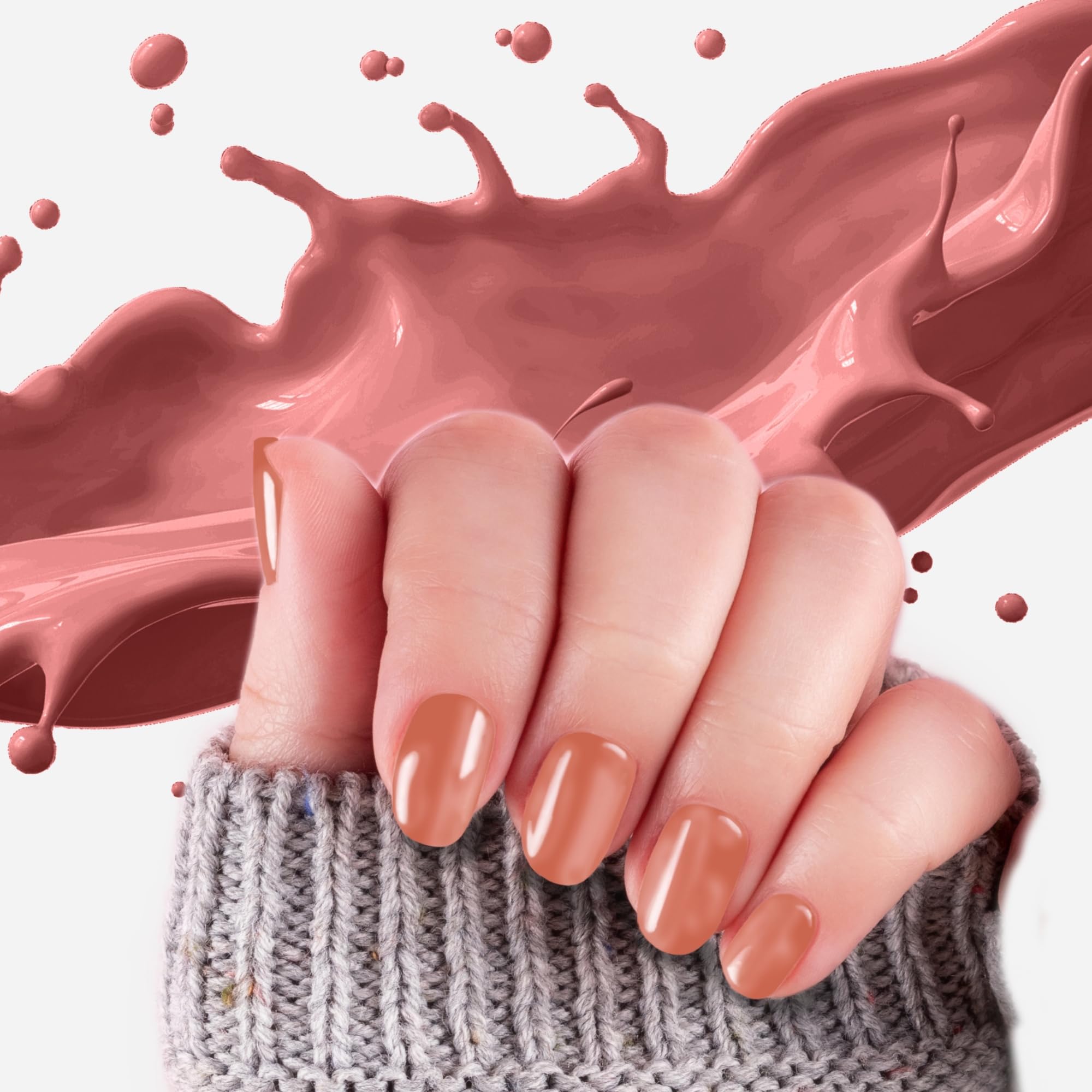 Lakier do paznokci One Step Gel Polish UV/LED 12 ml - Lakier żelowy - Natychmiastowy połysk paznokci z lub bez bazy i top coat (26. Nektar Brzoskwiniowy, 12 ml)