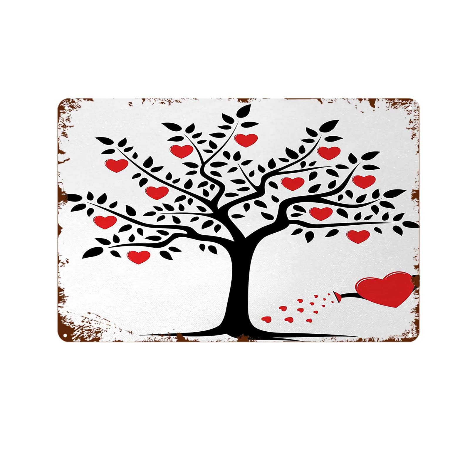 Valentines Day PosterPlaque Tin Sign Black Vermilion funny posters for college dorm