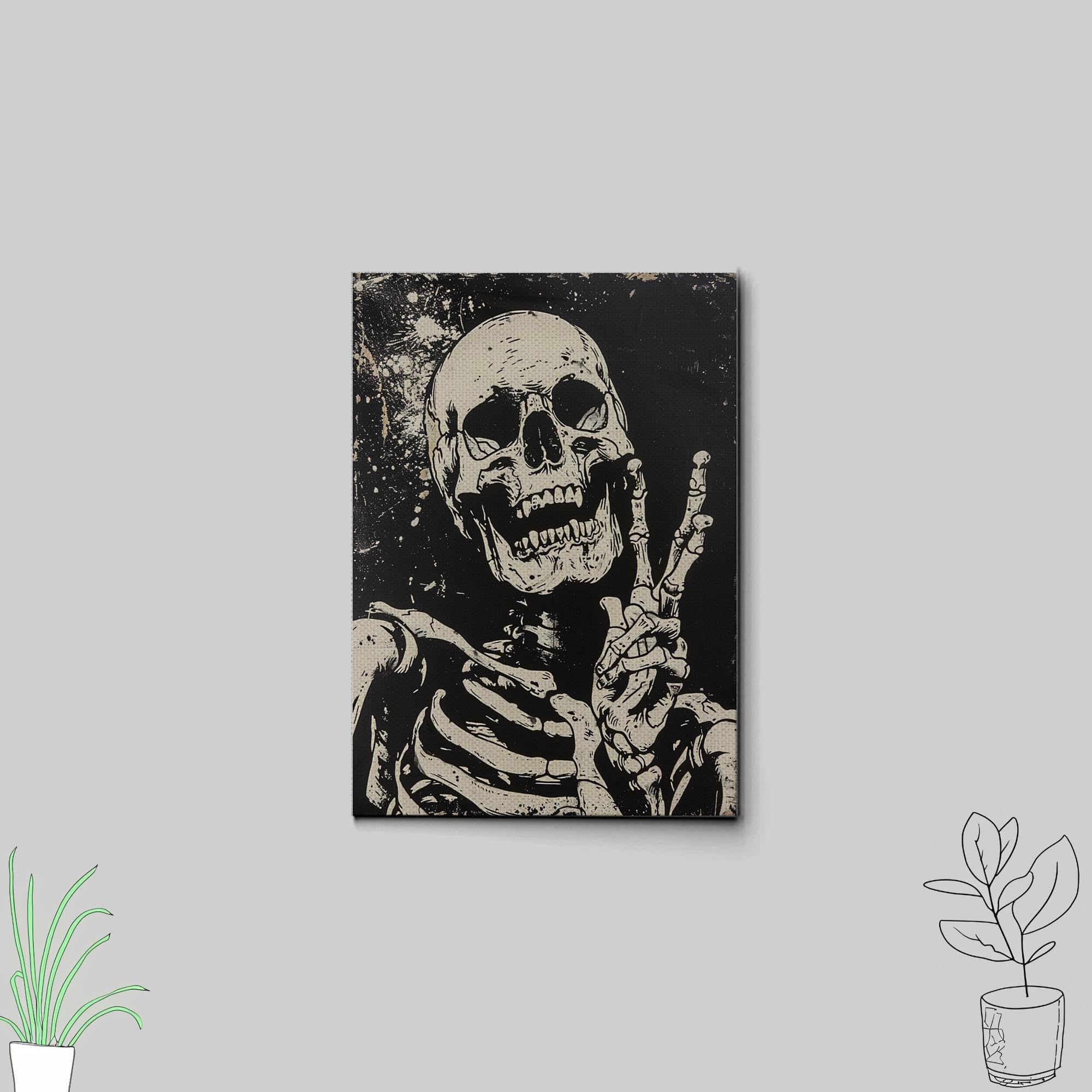 Amazon.com: Skull print, skull decor, skull wall art, gothic decor