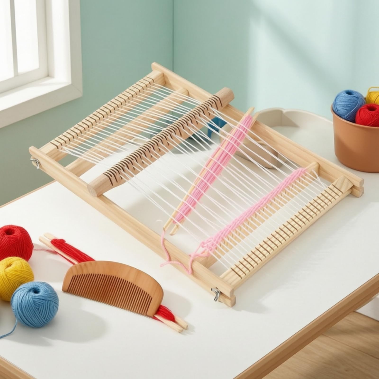 TAIZhiChen Telaio per Tessitura con Pettine Robusto | Creativo, Manuale, Telaio per , Casa, Bambini