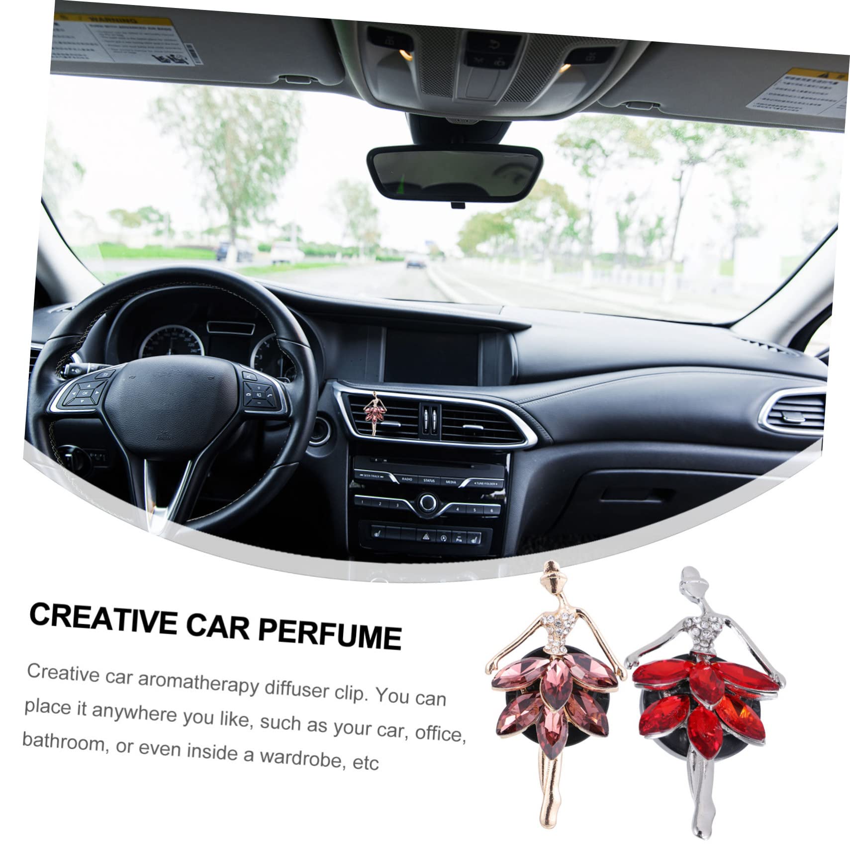 SOLUSTRE 3 Set Di Clip Per Profumo Per Auto in Metallo A Forma Di Ragazze Diffusore Per Auto Diffusore Di Odori Clip 2 Pezzi * 3
