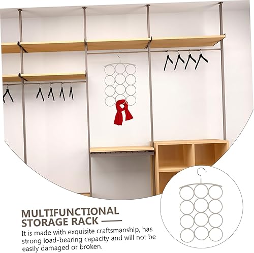 Miniatura 9 de Cabilock 1 perchero para colgar bufandas para cinturón, bufandas, corbatas, estante de almacenamiento para pantalones, soporte para chales,