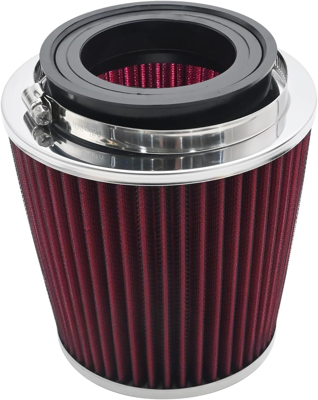 Anxingo Universal Clamp-On Air Filter for 3/3.5/4 inch Washable Reusable Clamp-On Air Intake Filter (H 5.5 In, L 1.125 In)