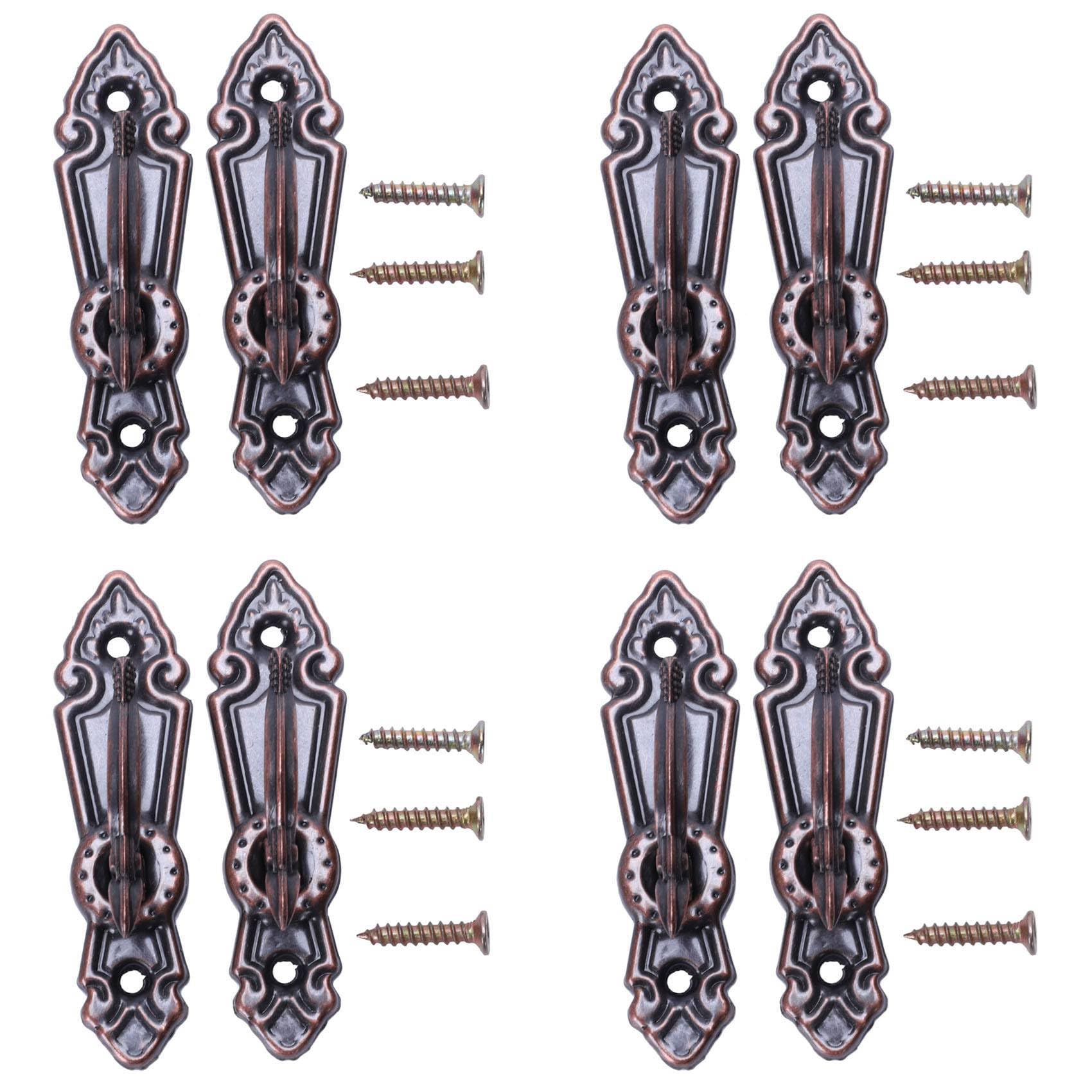 Hndhbfgrt Metal Curtain Tassel Tie Back Tieback Mini Wall Hooks 8PCS Red Bronze