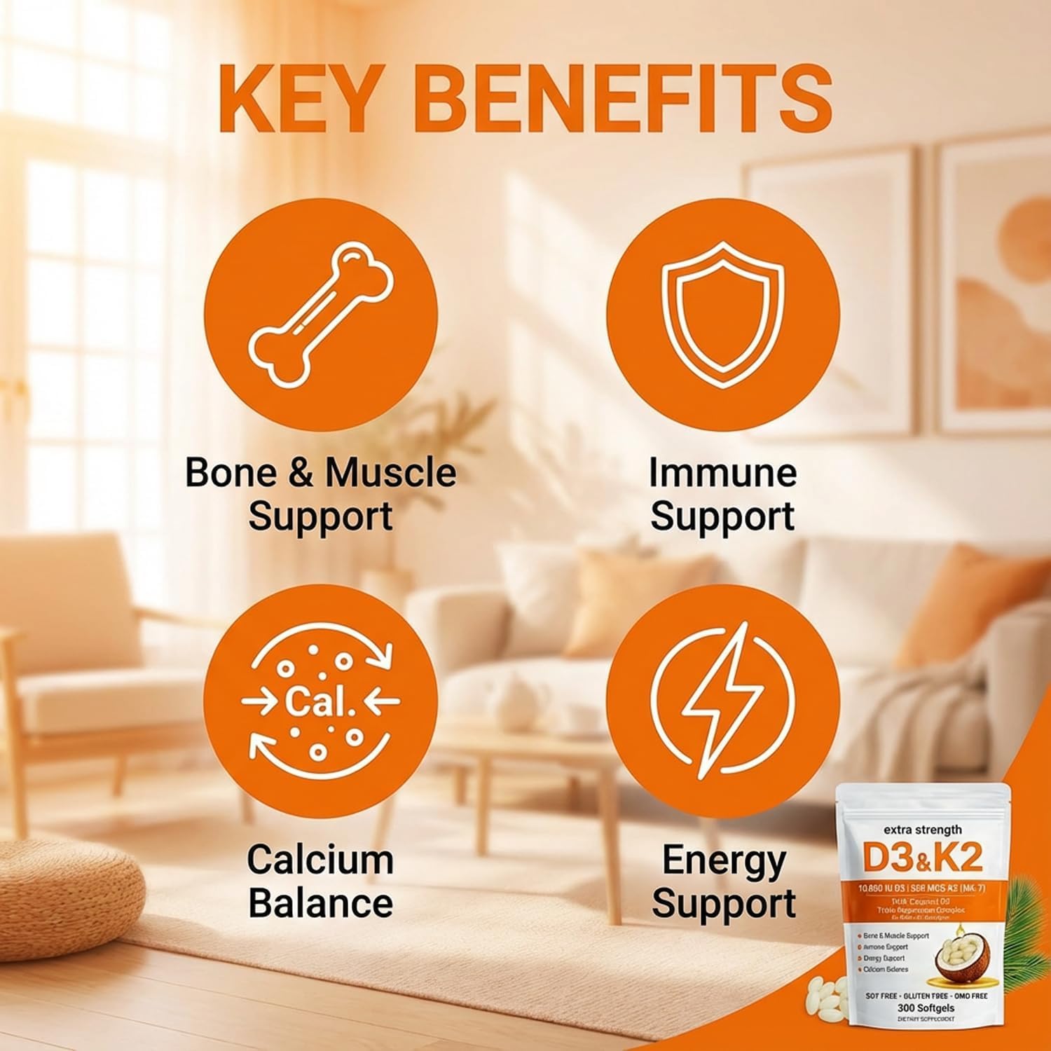 IRMI Vitamin D3 K2 Magnesium Complex, Extra Strength D3 & K2 with Triple Magnesium Softgels, D3 K2 Vitamin 10000 IU Softgels — Amazon image 3