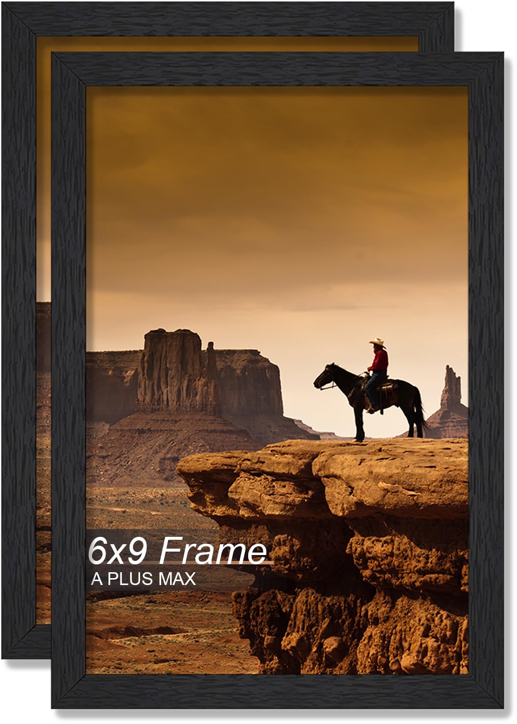 Amazon.com - A PLUS MAX 6x9 Picture Frame Set of 2, Black