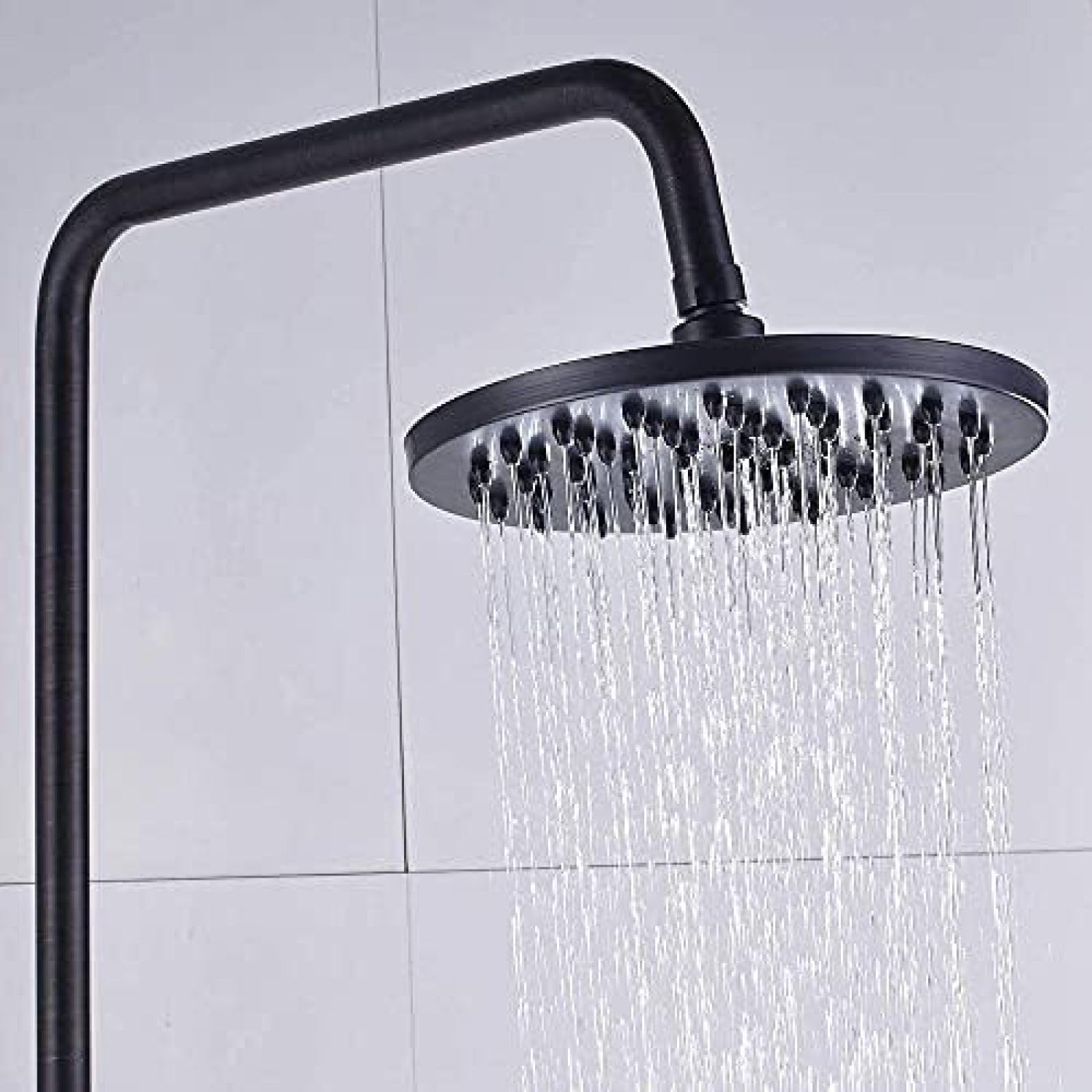 - Juego De Ducha Tipo Lluvia Para Baño Montado En La Pared, Grifo Para Bañera Con Pulverizador De Mano, Bronce Aceitado