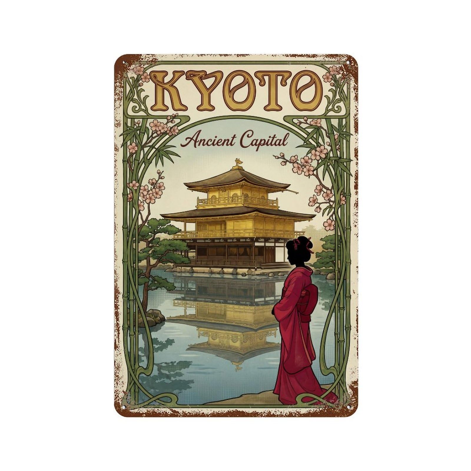 Metal Tin Sign Travel Retro Japan Kyoto