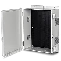 Vista 18 de Caja de conexiones eléctricas para exteriores con toma de alta potencia, carcasa resistente al agua ABS con panel de montaje interno y cubierta