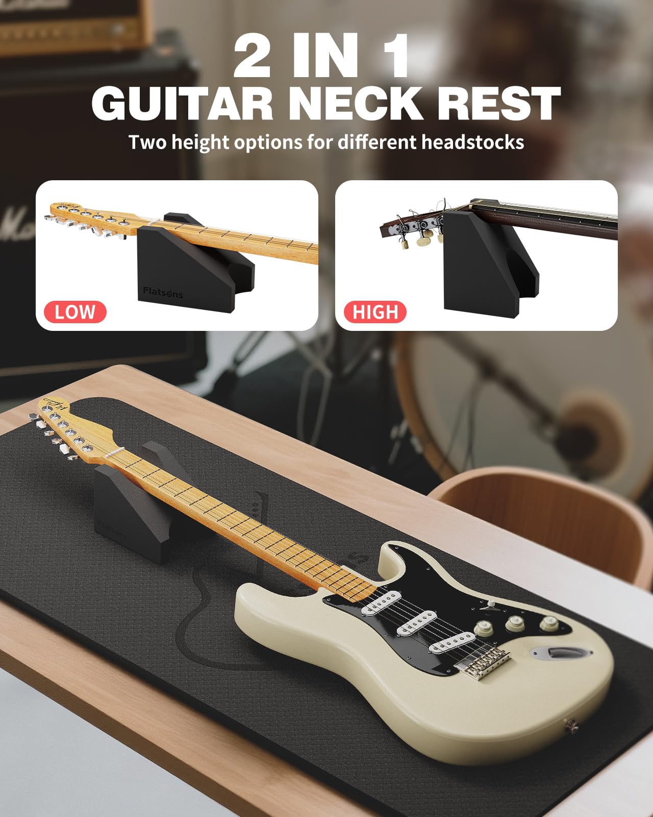 Guitar Neck Rest & Cleaning Kit - Protect Your Instrument -3