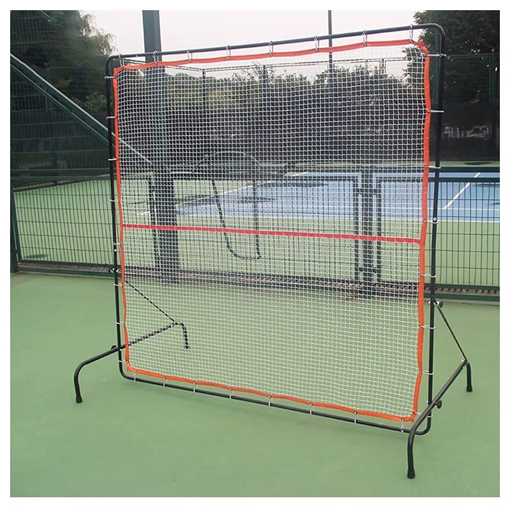 Red de rebote de tenis de 6.5 x 6 pies, pared de rebote para tenis y raquetas, tablero de pelotas deportivas, portátil para entrenamiento al aire libre en el patio trasero