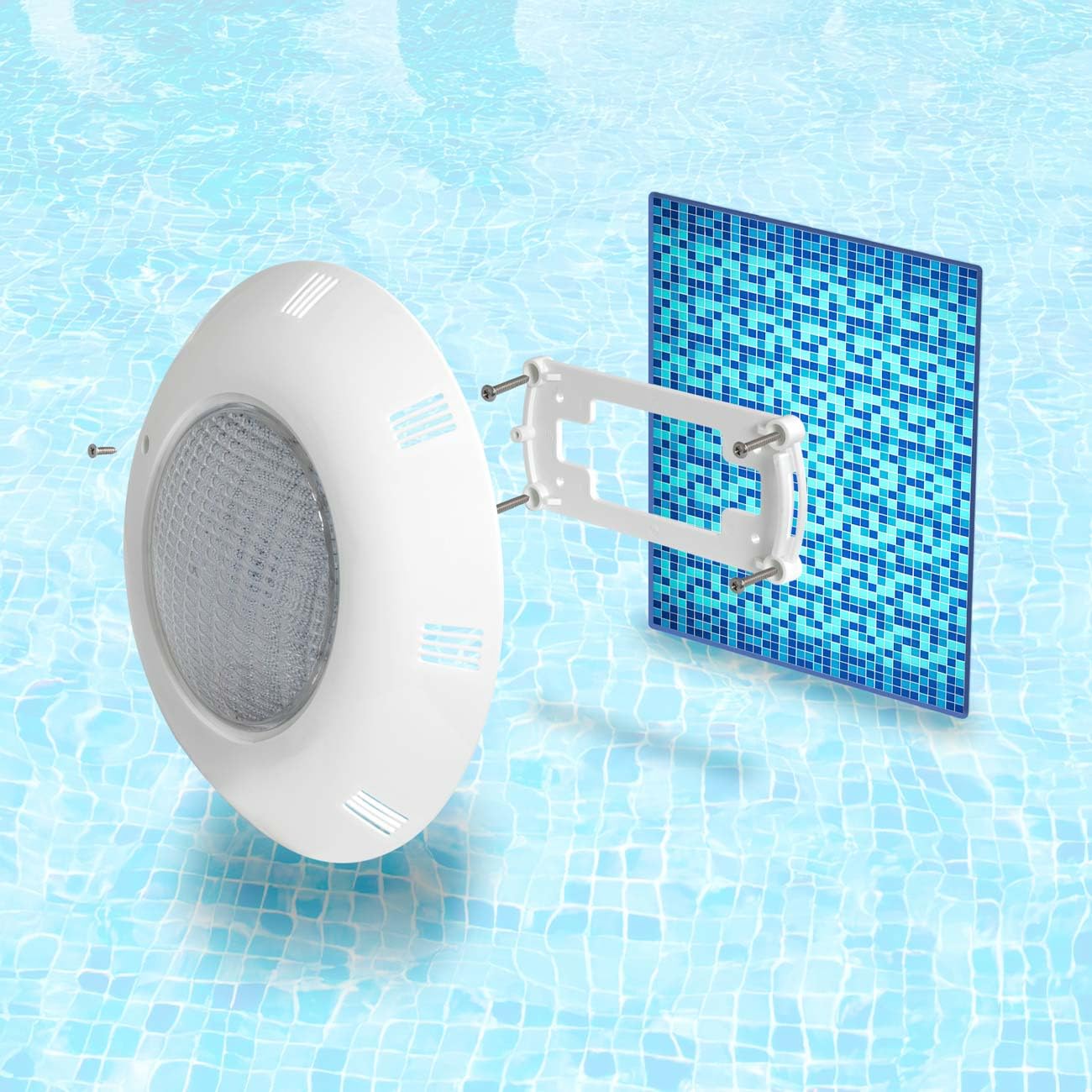 B·LED BARCELONA LED - Foco LED sumergible para piscina - 12V AC - 24W - IP68 - Ø295mm - Blanco Frío