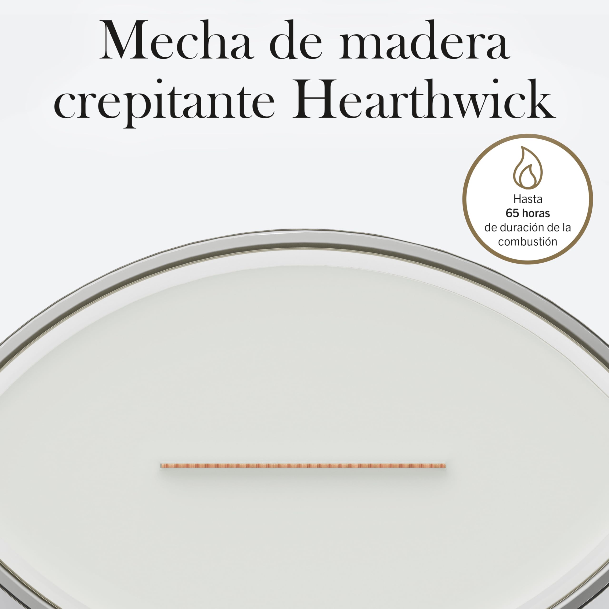 WoodWick | Vela Elíptica | Té Blanco y Jazmín | Gran regalo para mujeres