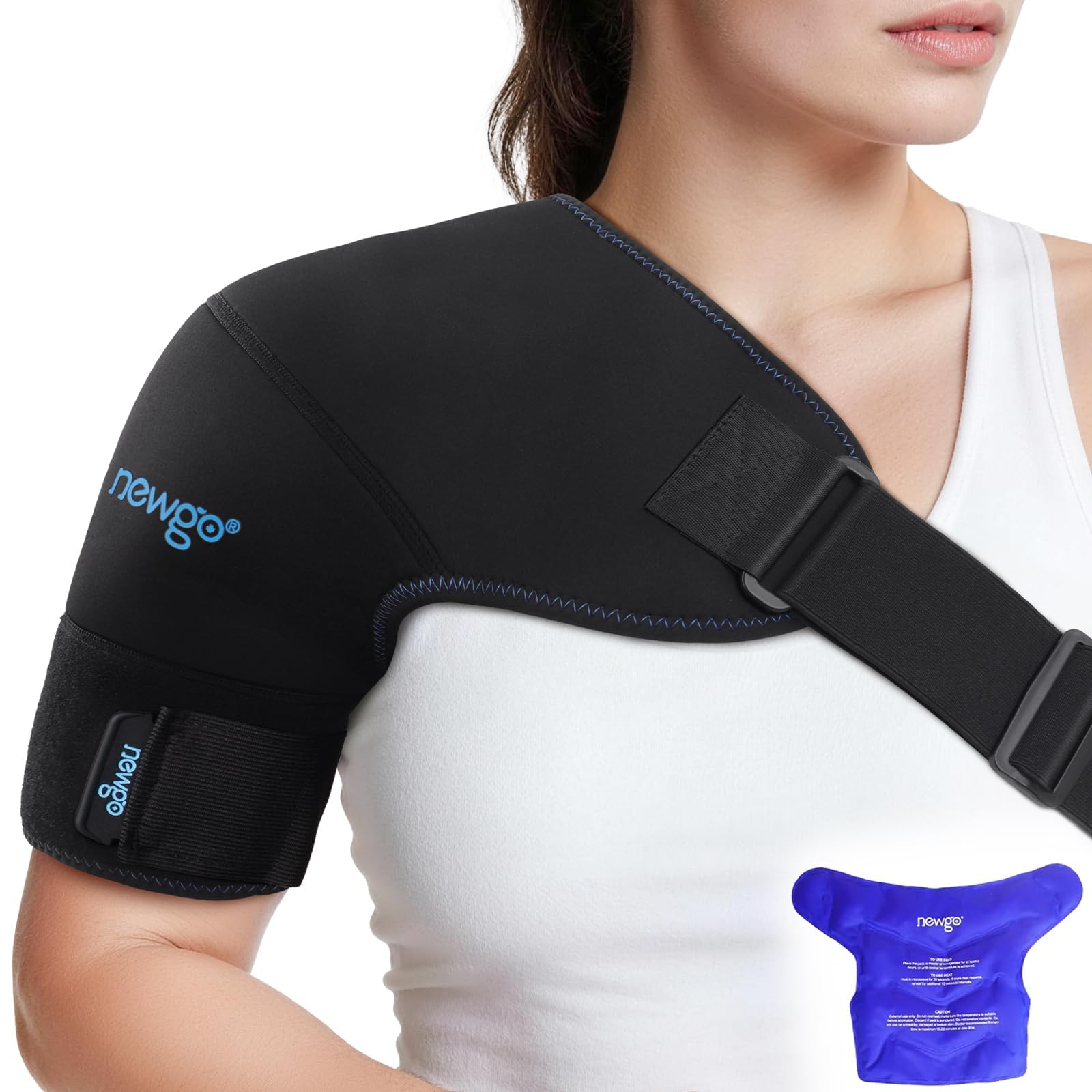 Amazon.com: NEWGO Shoulder Ice Pack Wrap - FSA Eligible, Reusable
