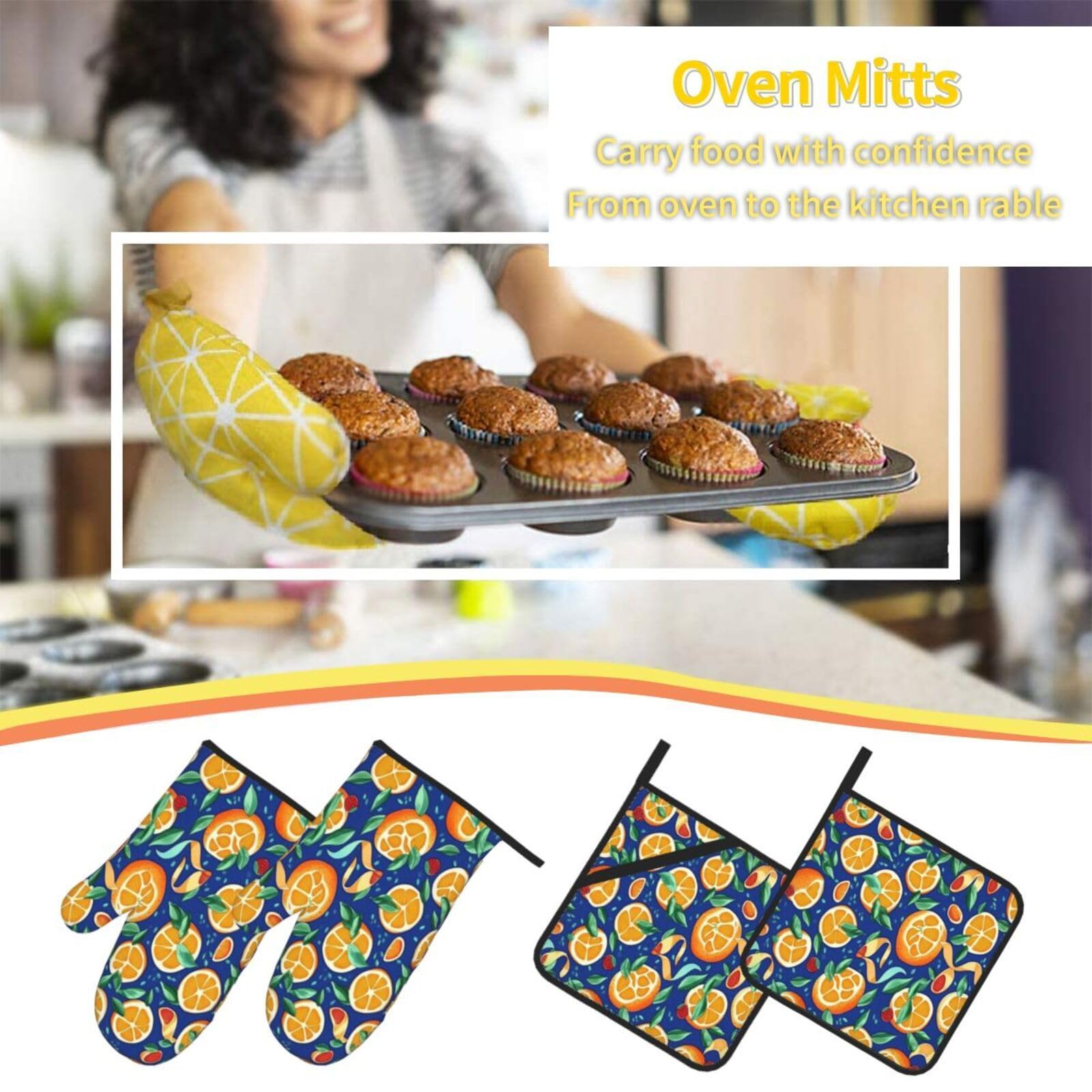 Guantes de Barbacoa Manoplas de Cocina Agarraderas Bolsillo Agarre Flexible