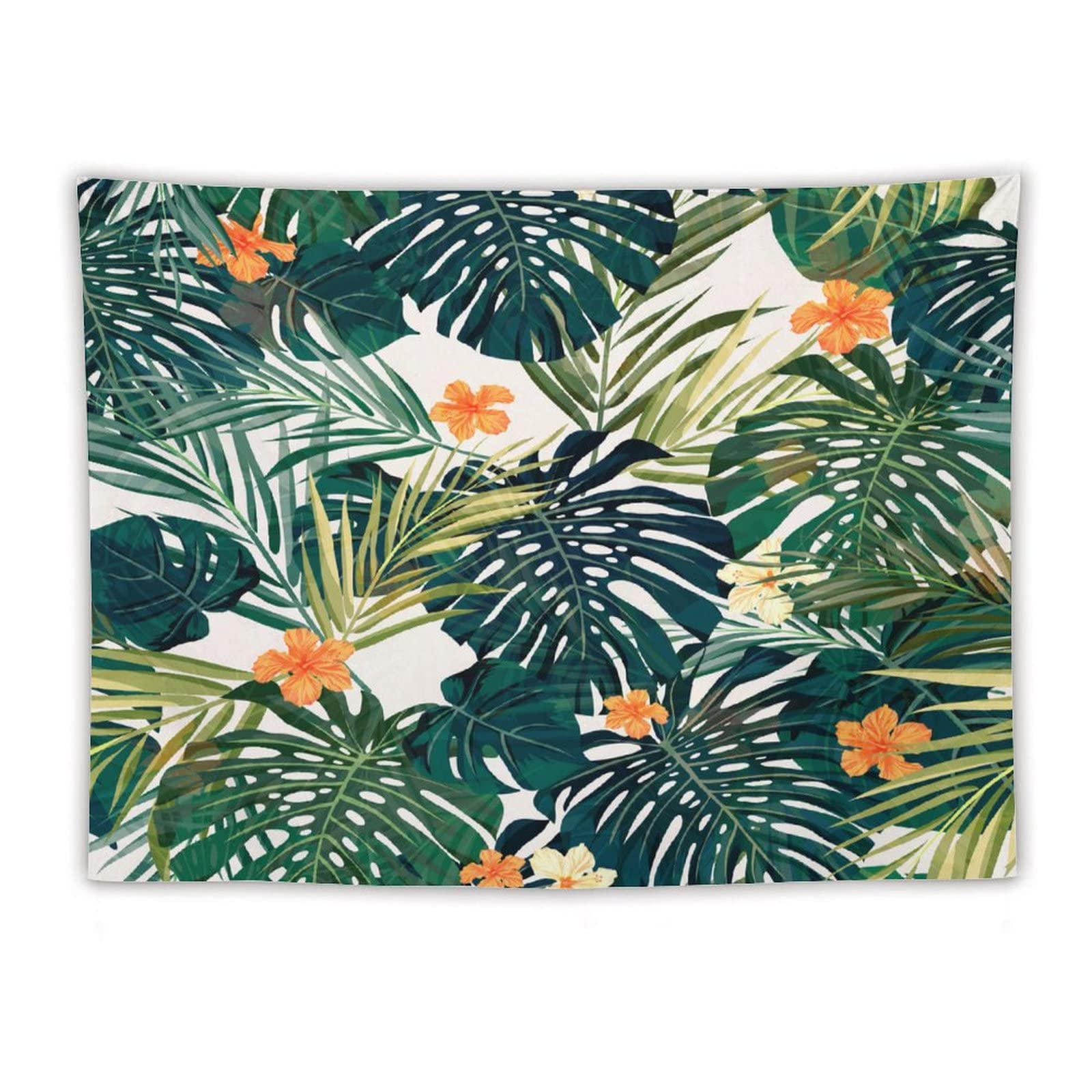 Tropical Leaf Tapestry,Beach Palm Tree Hippie Tapestries Wall Hanging for Dorm Living Room Bedroom Decor(60x80Inch)