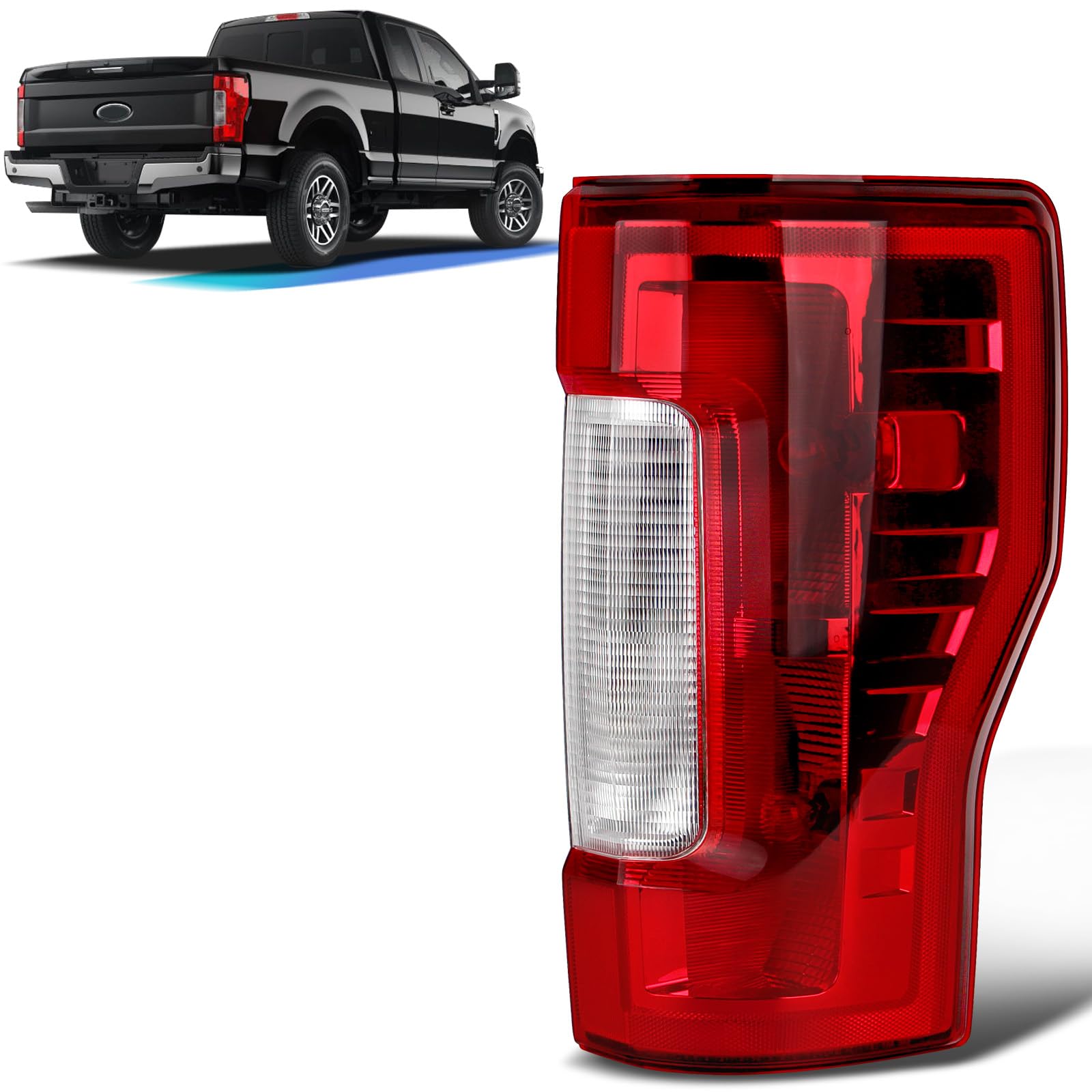Tail Lights Compatible with Ford F250 F350 XL,XLT 2017 2018 2019 Super Duty Rear Brake Lamp Signal Assembly Replace HC3Z13404D,HC3Z13404F,FO2801256(