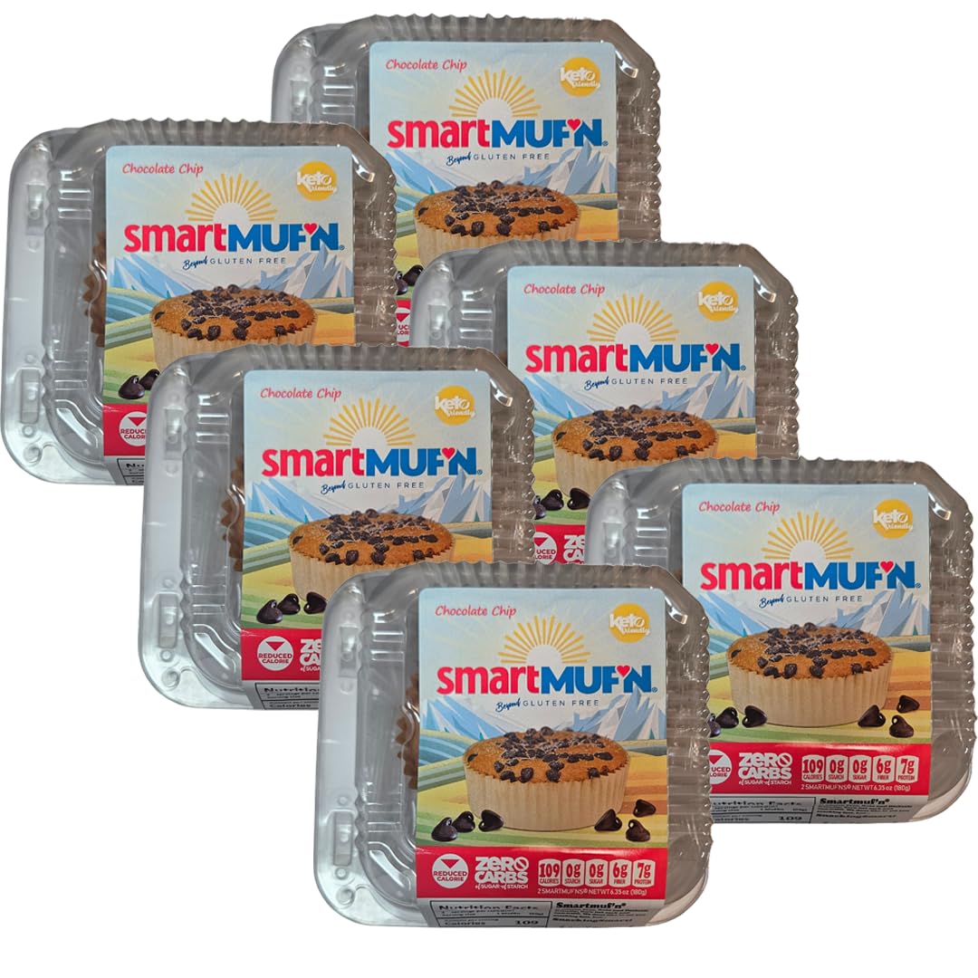 Smartmuf'n Chocolate Chip - Gluten Free- Sugar Free- Keto Friendly 12pack
